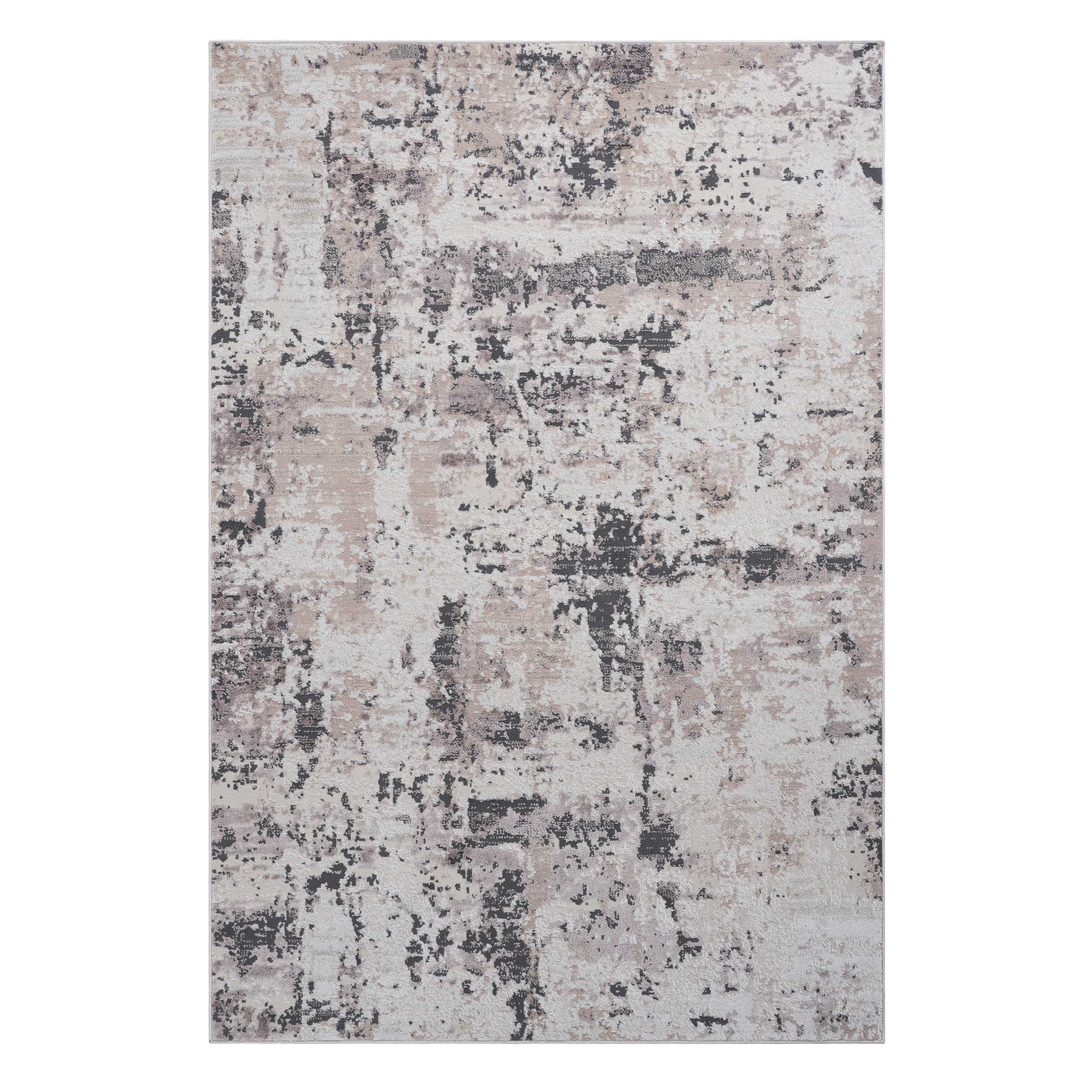 NAAR PAYAS Collection 8X10 Cream/Brown /Abstract Non-Shedding Living Room Bedroom Dining Home Office Stylish and Stain Resistant Area Rug