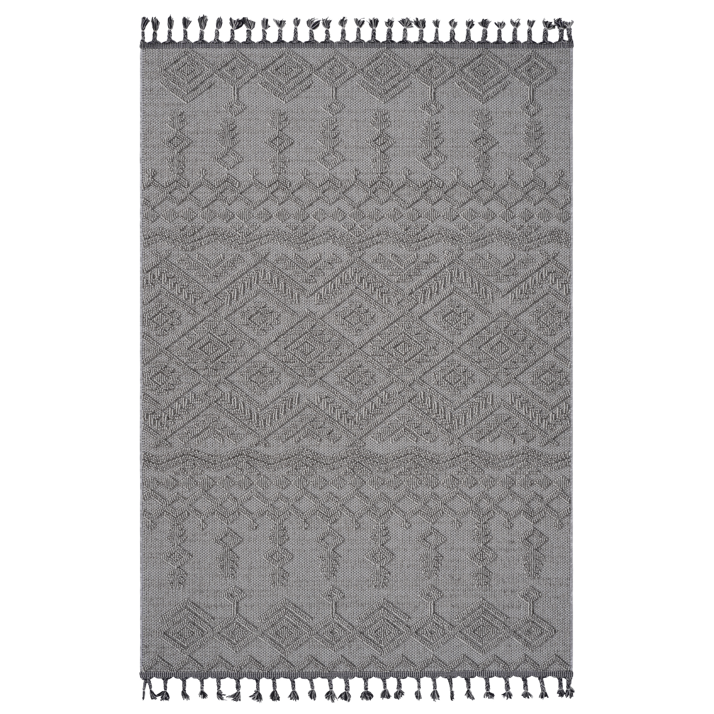 NAAR Guros Collection 6X9 White/White /Traditional Indoor/Outdoor Area Rug