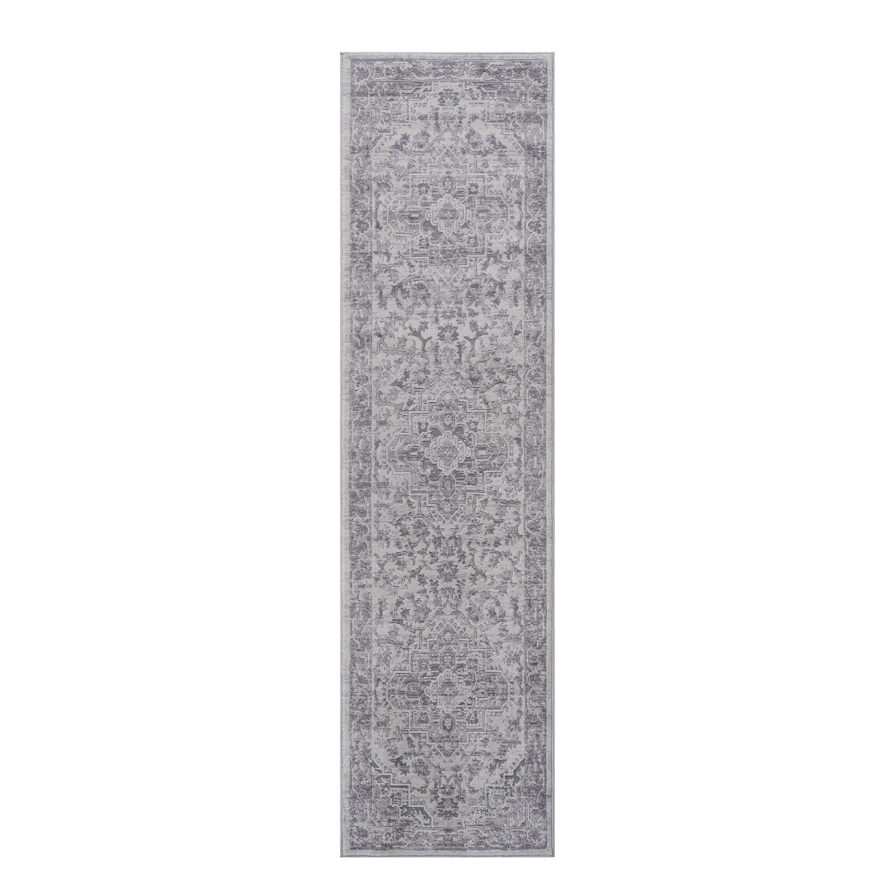 NAAR MARFI Collection 2X8 Silver/Oriental Non-Shedding Living Room Bedroom Dining Home Office Stylish and Stain Resistant Area Rug