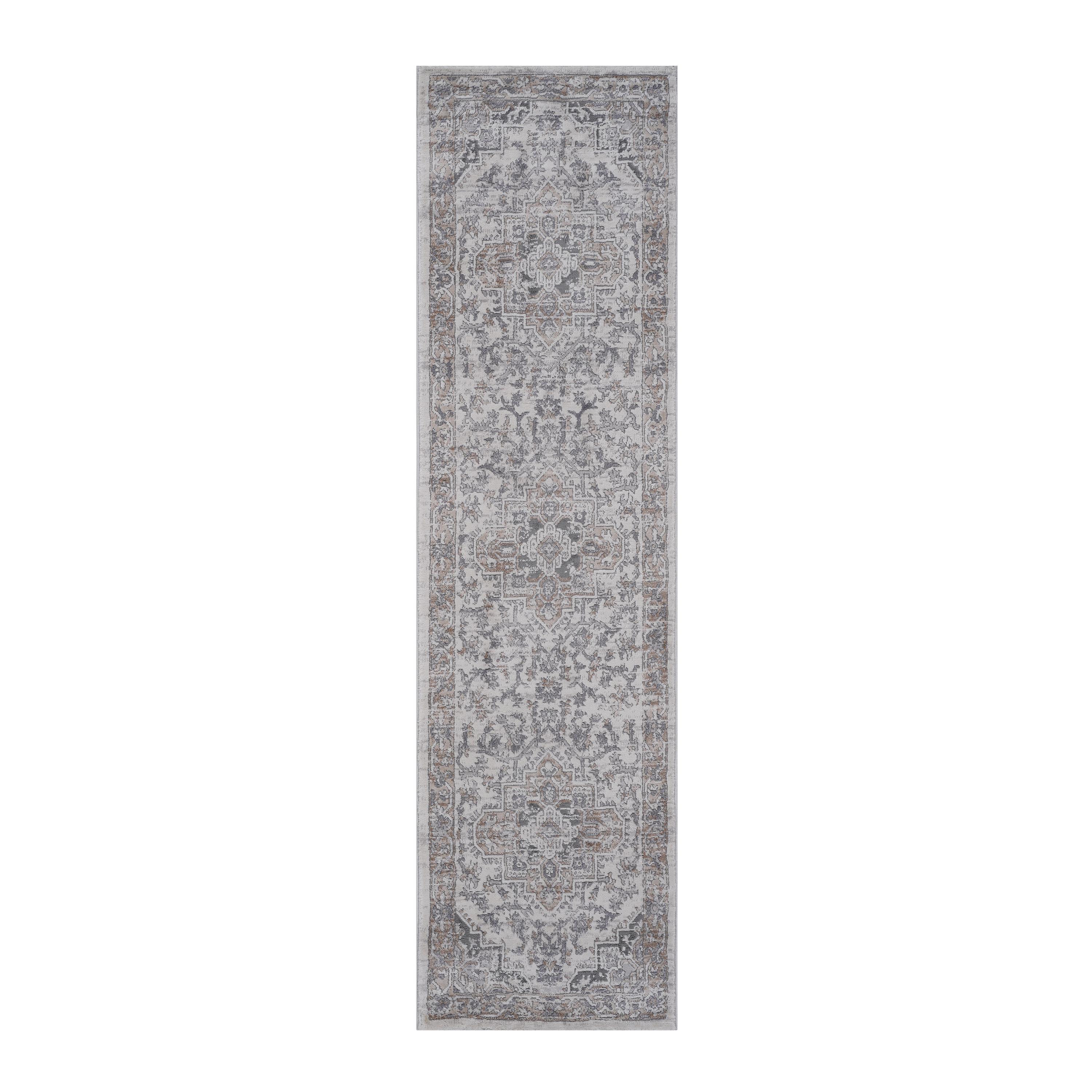 NAAR MARFI Collection 2X8 Ivory/Beige/Oriental Non-Shedding Living Room Bedroom Dining Home Office Stylish and Stain Resistant Area Rug