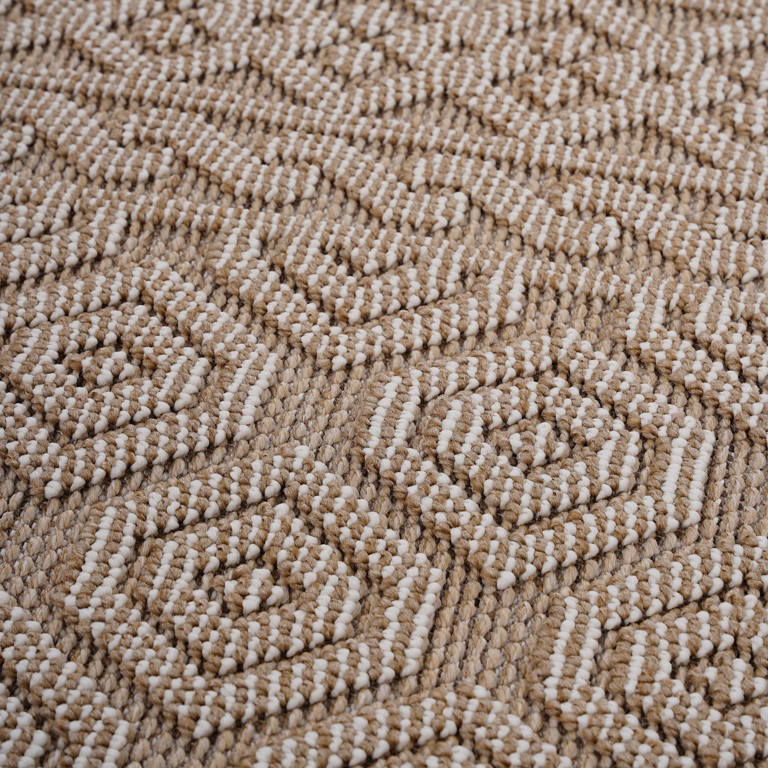 NAAR Guros Collection 5X7 Mocha /Geometric Indoor/Outdoor Area Rug