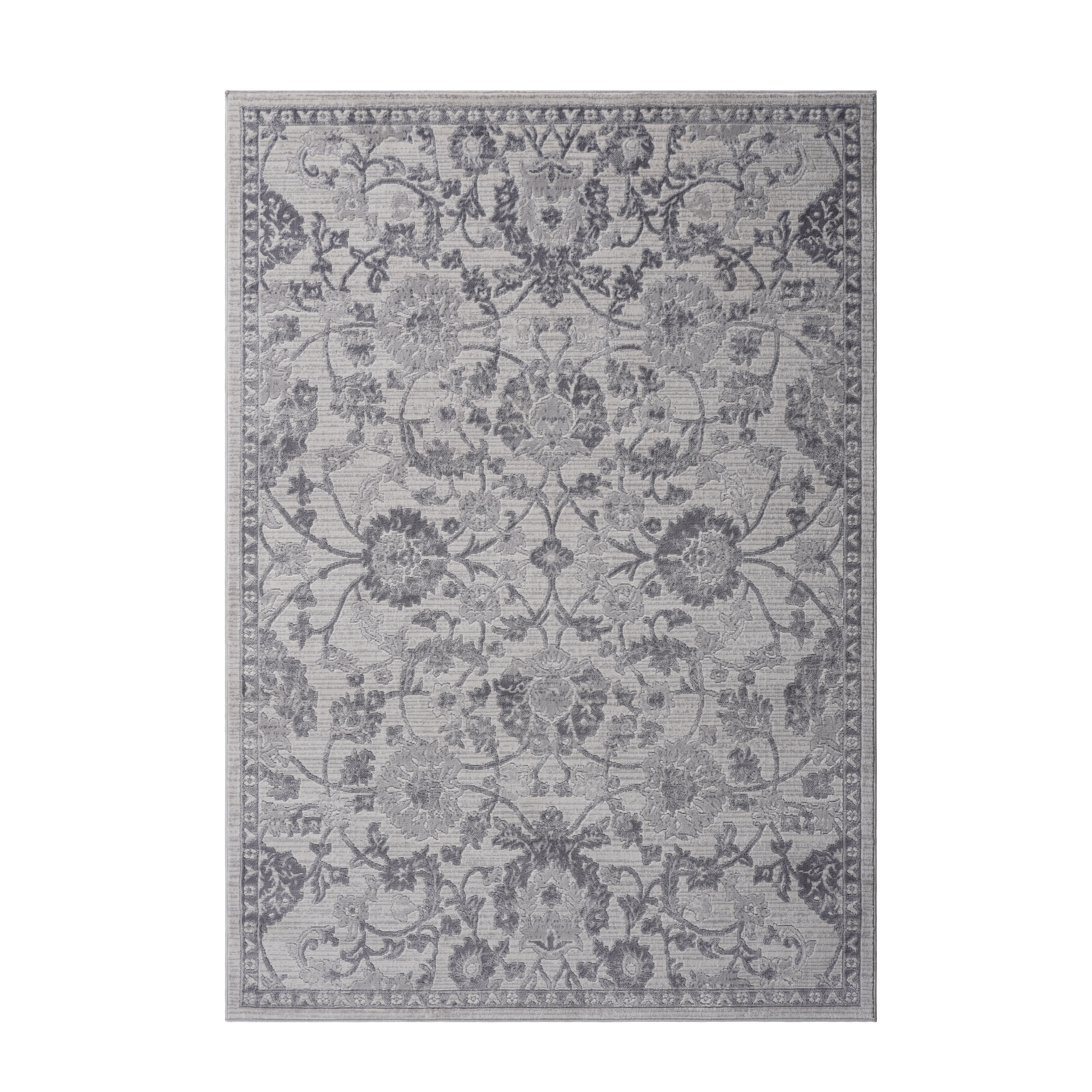 NAAR MARFI Collection 6X9 Grey/Silver/Oriental Non-Shedding Living Room Bedroom Dining Home Office Stylish and Stain Resistant Area Rug