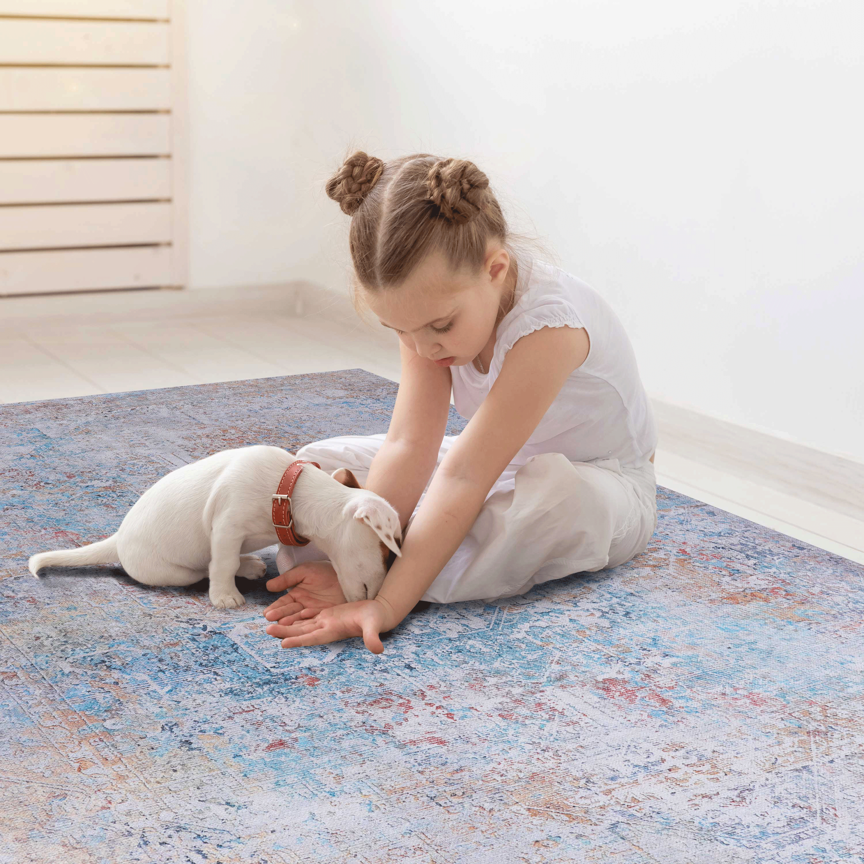 Naar 2x3, Machine Washable Area Rugs, Low-Pile, Non-Slip, Non-Shedding, Foldable, Kid & Pet Friendly - Area Rugs for living room, bedroom, kitchen, dining room - Perfect Gifts, (yellow, 2'x3')