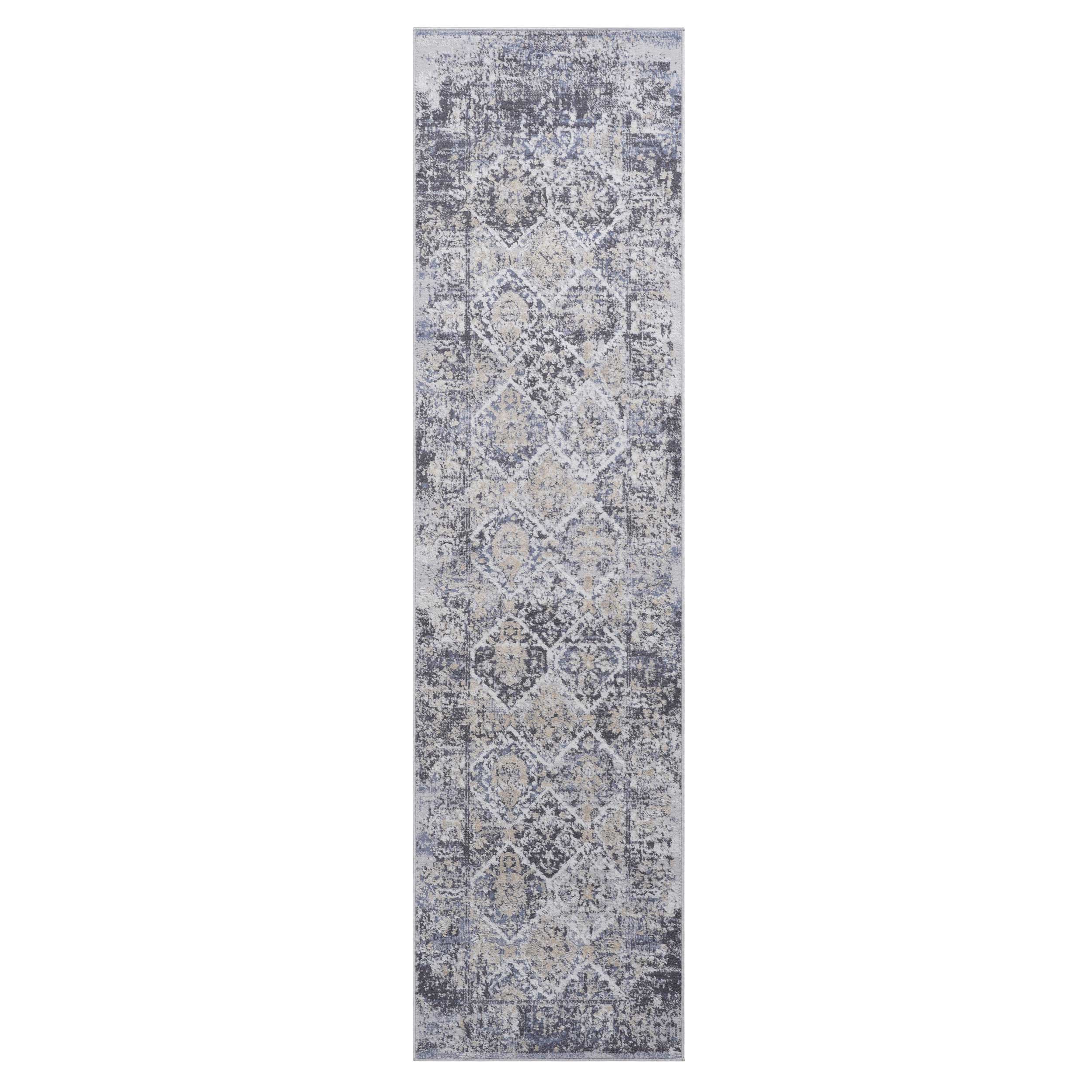 NAAR PAYAS Collection 2X8 Grey/Blue /Traditional Non-Shedding Living Room Bedroom Dining Home Office Stylish and Stain Resistant Area Rug