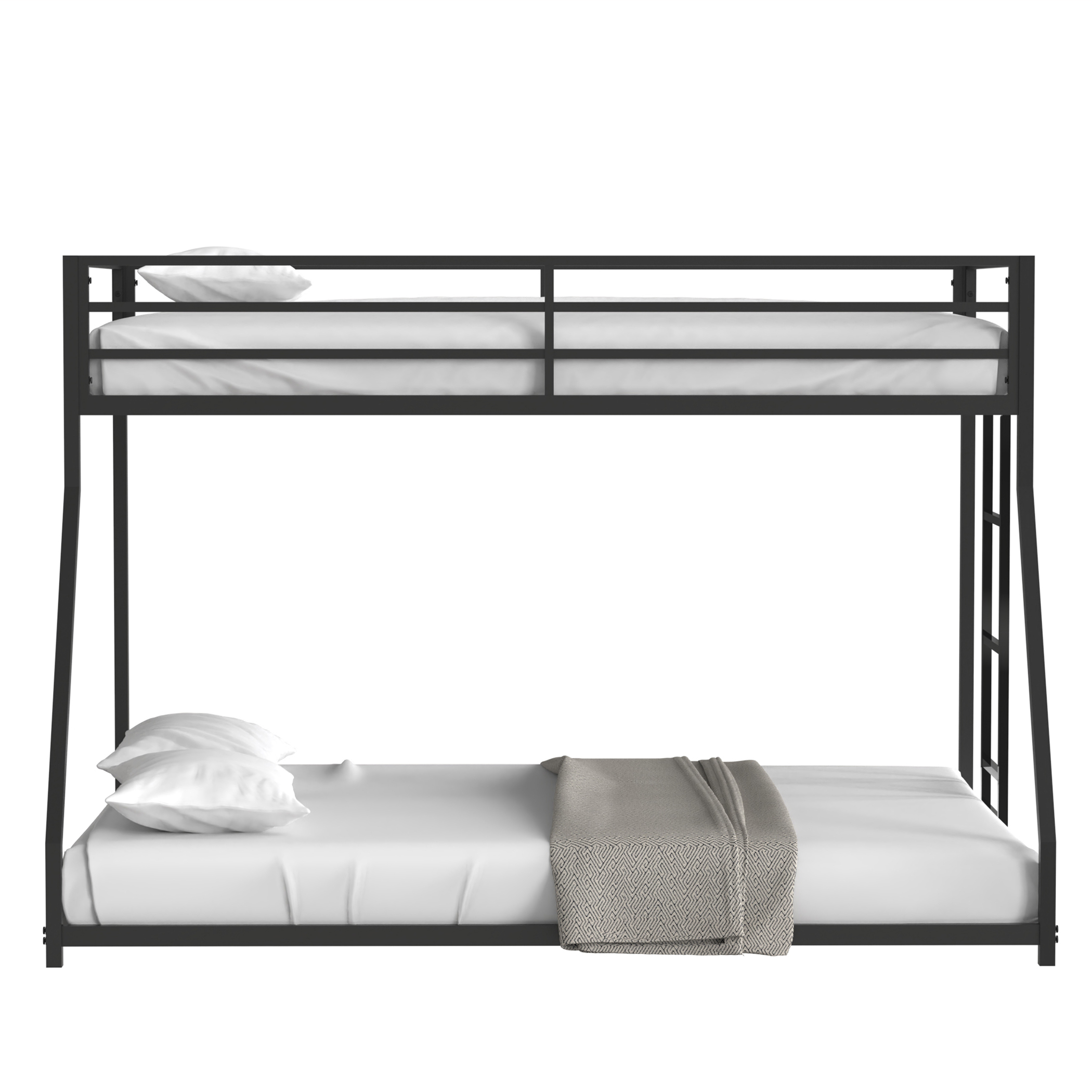 Same as 	B083P152992 & B083124171 Adam Twin Over Full Metal Bunk, Black