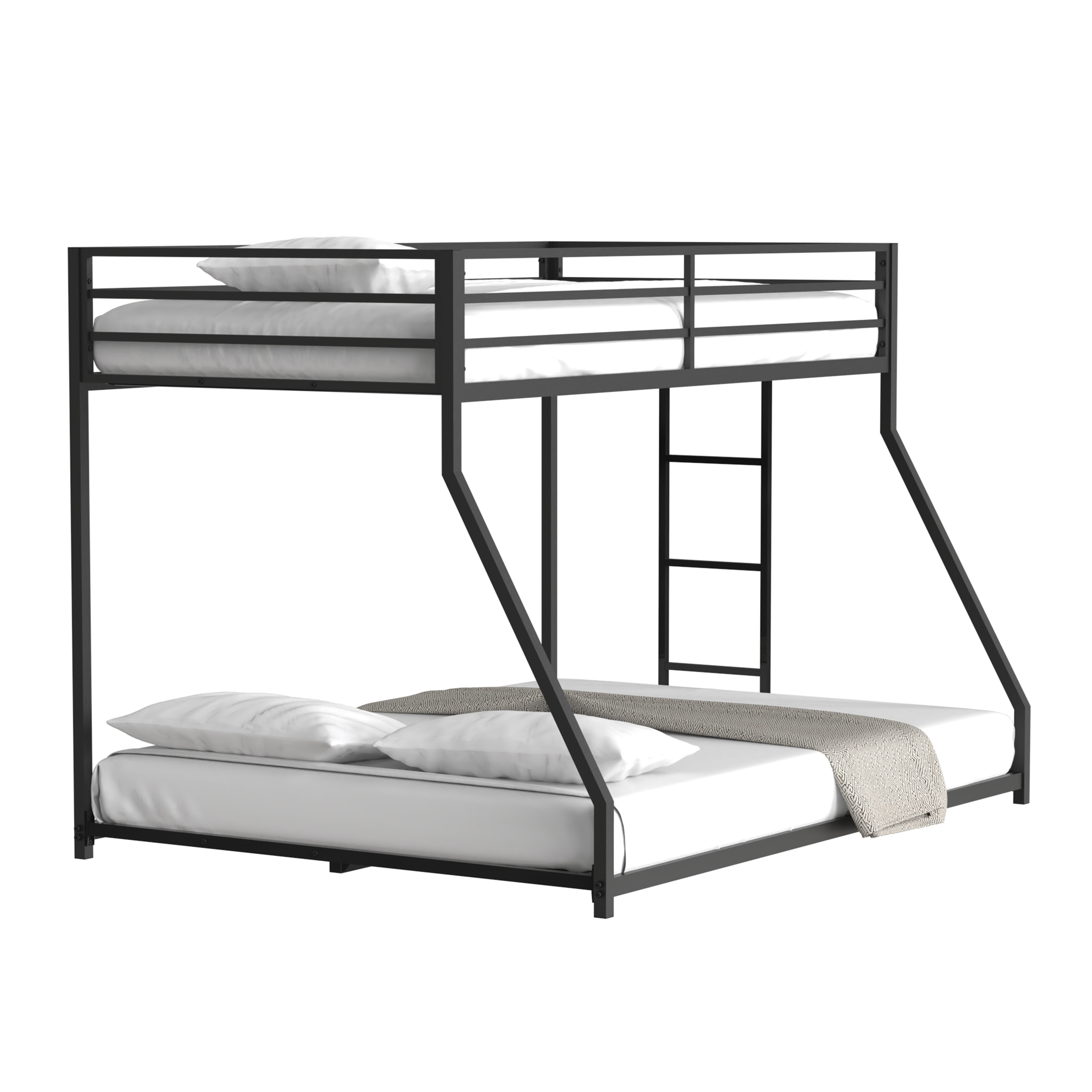 Same as 	B083P152992 & B083124171 Adam Twin Over Full Metal Bunk, Black