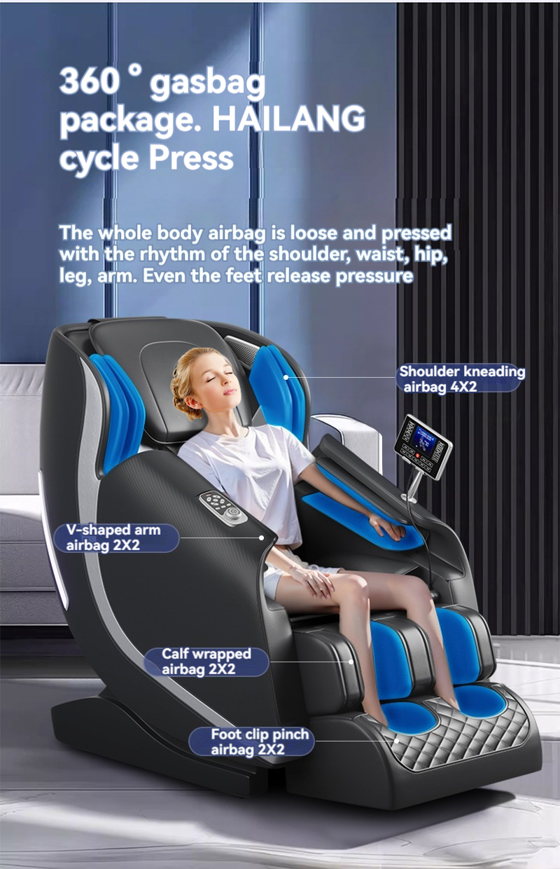 Massage Chair Zero Gravity Full Body Airbags,Bluetooth Speaker,Shiatsu Foot Massage