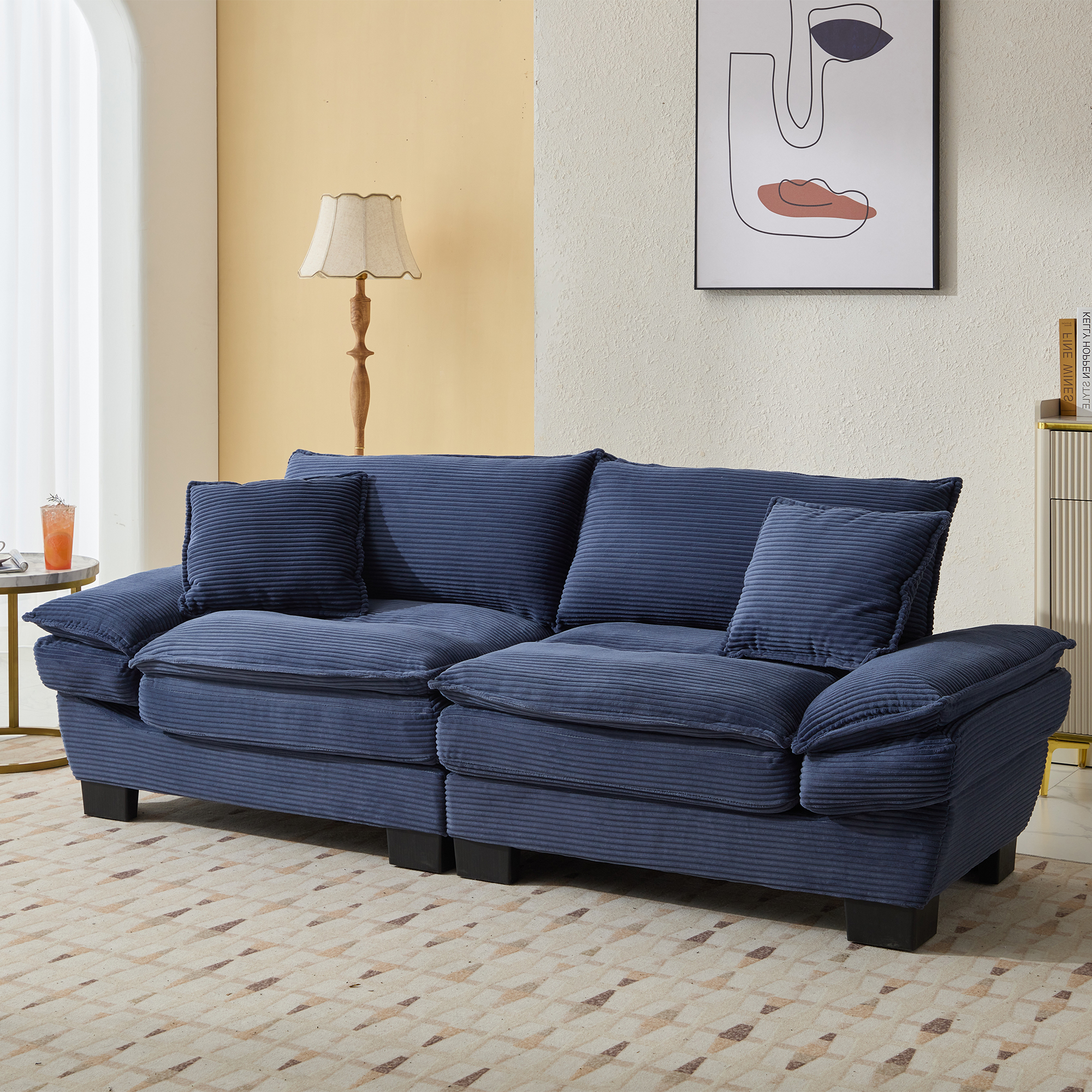 Blue + Upholstered