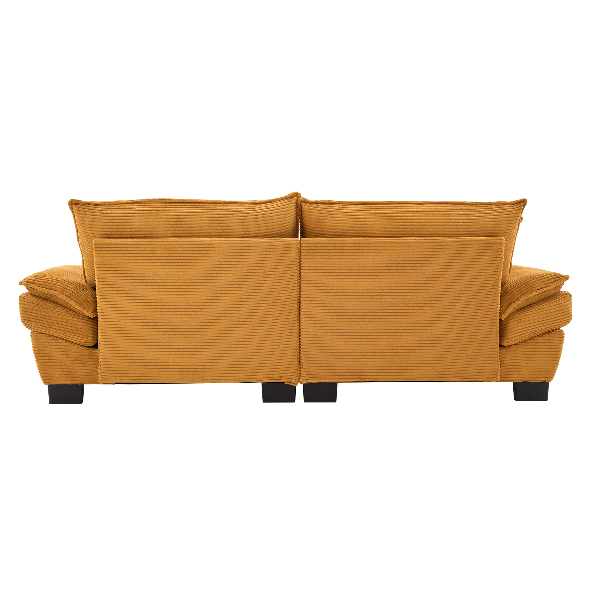 Corduroy Sofa Sleeper Couch Loveseat Sofa with Pillows Comfy Upholstered Deep Seat Sofa for Bedroom,Living Room,Apartment,Office,Dorm-Yellow Corduroy