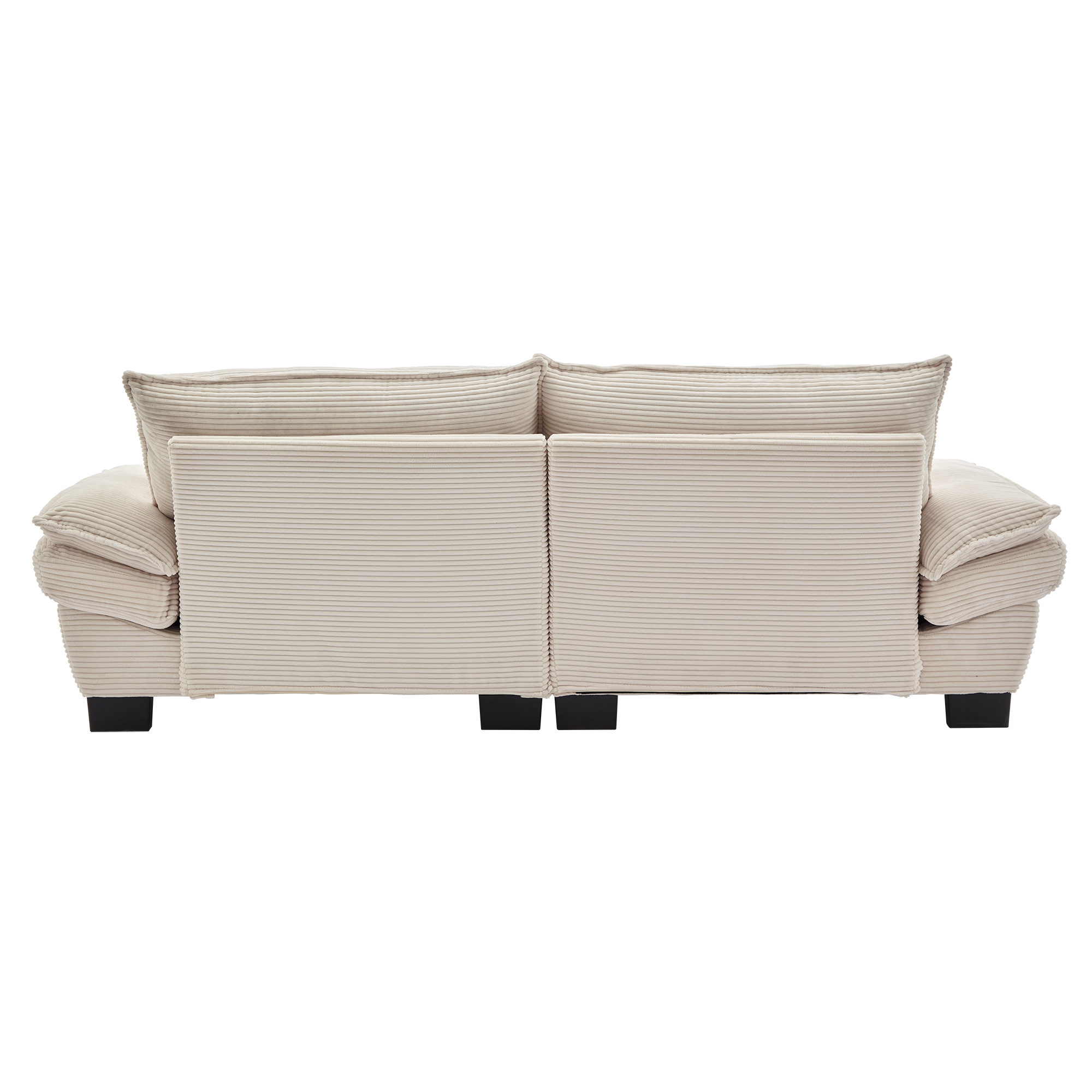 Corduroy Sofa Sleeper Couch Loveseat Sofa with Pillows Comfy Upholstered Deep Seat Sofa for Bedroom,Living Room,Apartment,Office,Dorm-Beige Corduroy