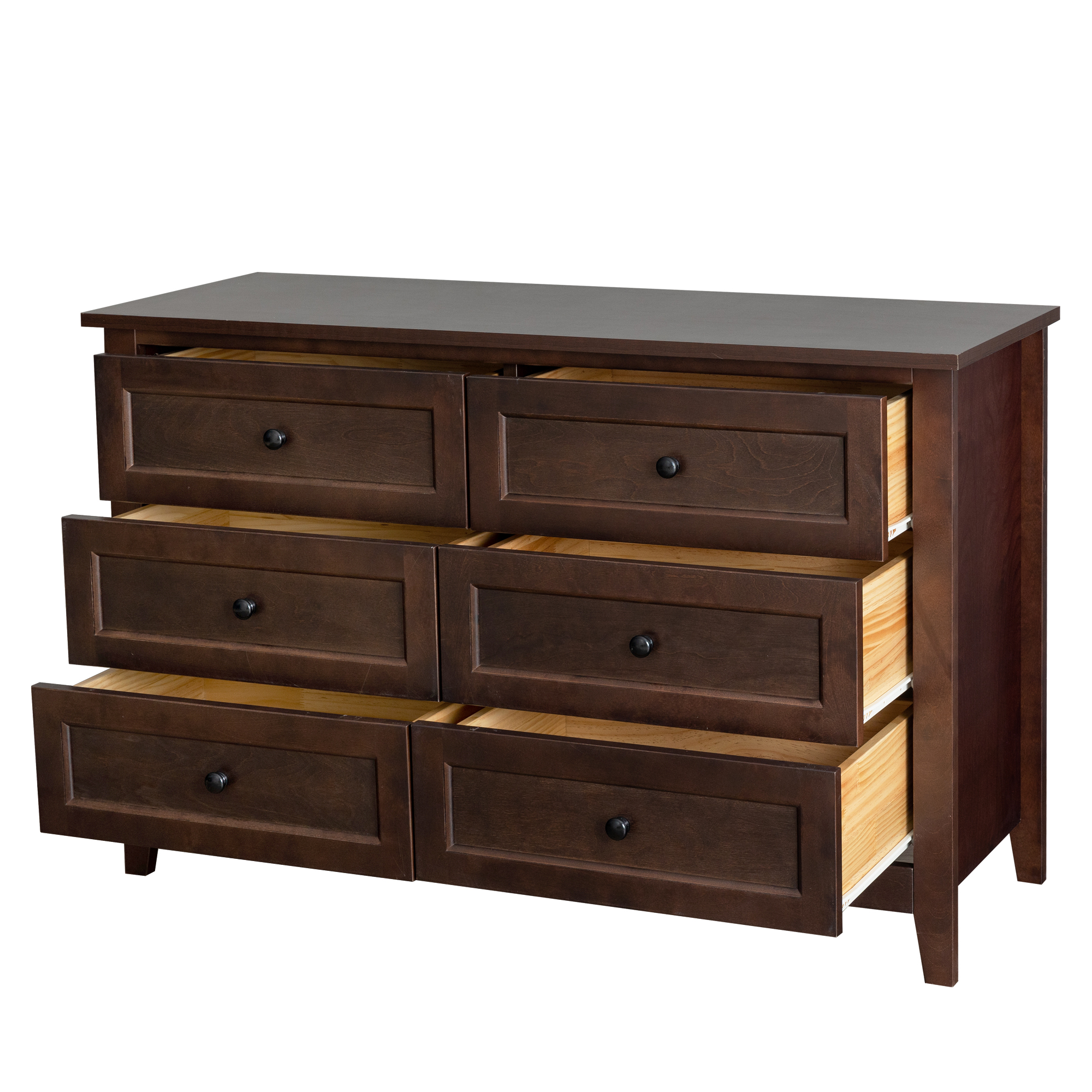 Solid Wood spray-painted drawer dresser bar,buffet tableware cabinet lockers buffet server console table lockers, retro round handle, applicable to the dining room, living room,kitchen corridor,auburn