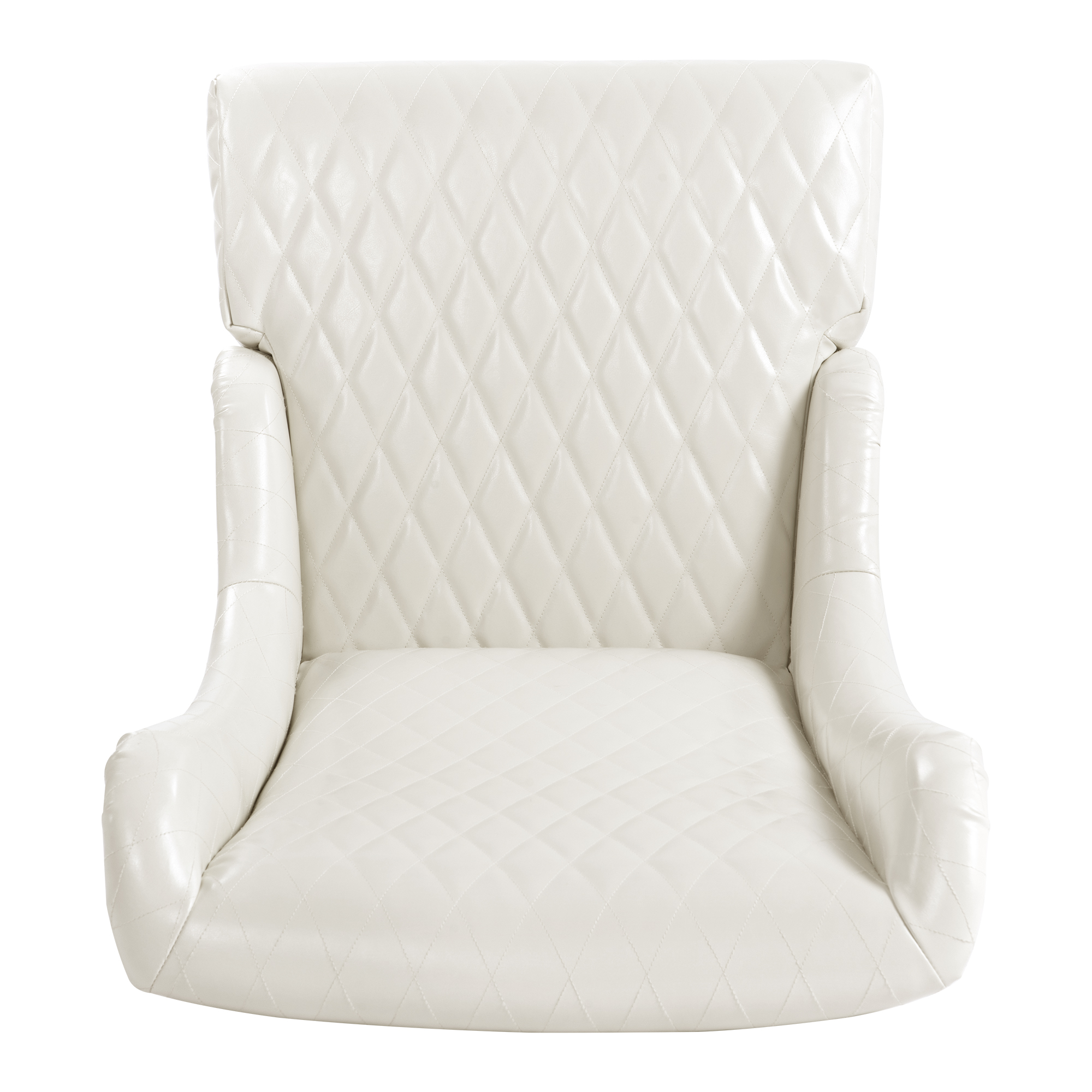 23.03" Wide Faux Leather High-Back Accent Chair, Comfy High Wingback Chair, Living Room Chair with Soft Padded & Wooden Legs, Modern Side Chair for Living Room, Bedroom, white