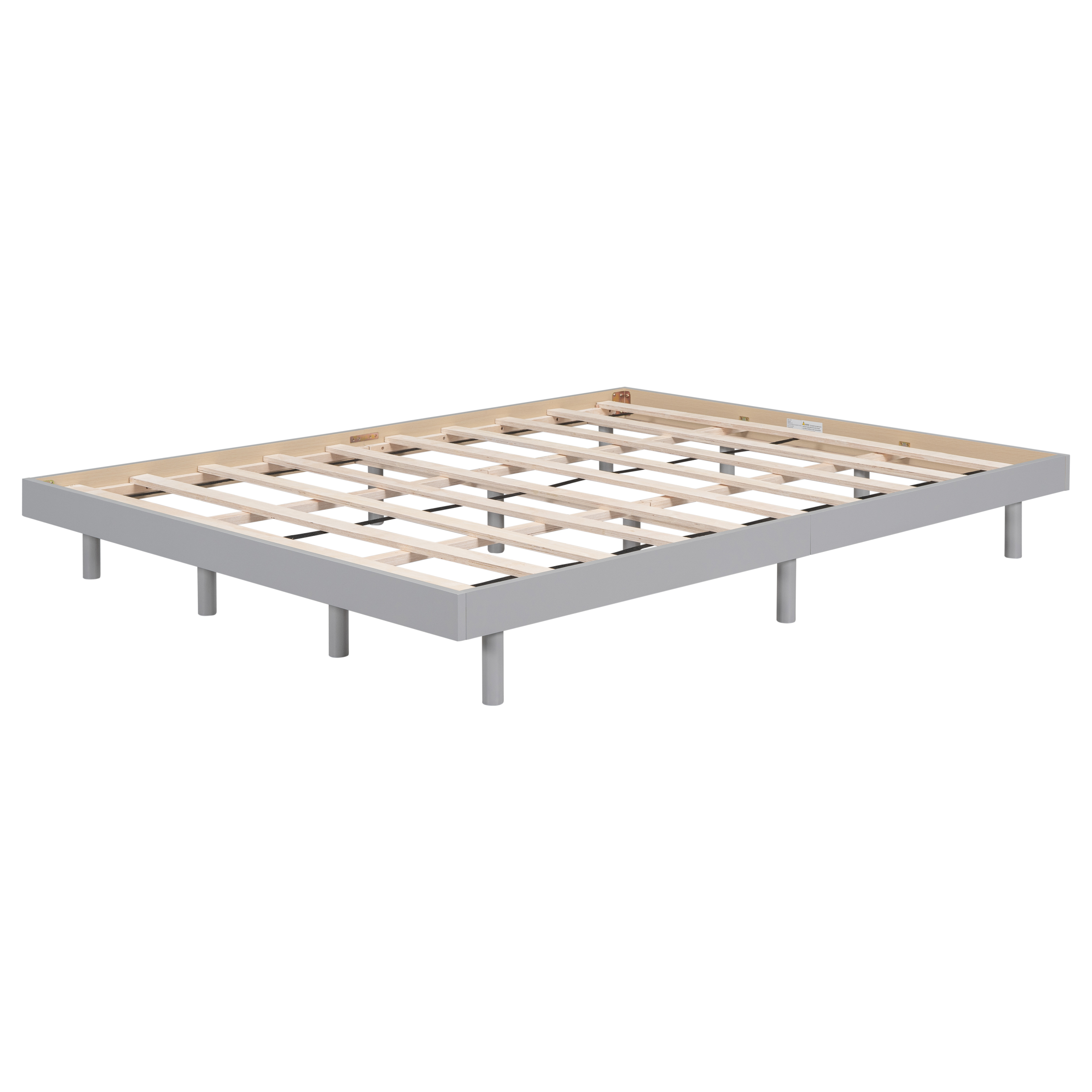 Modern Design Queen Floating Platform Bed Frame for Grey Color