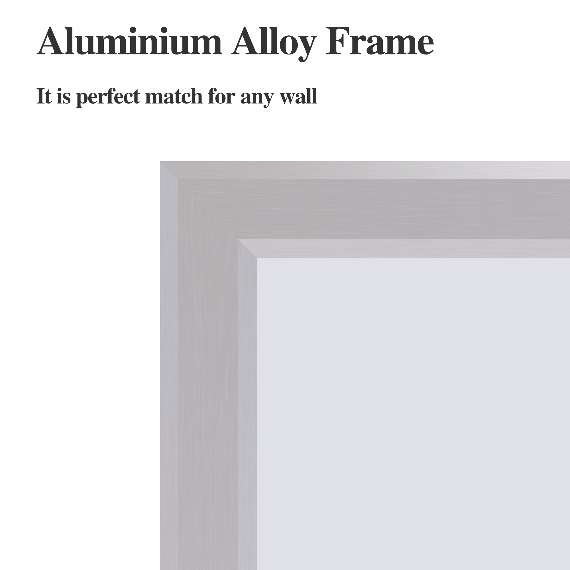 60"x36" Oversized Modern Rectangle Bathroom Mirror with Silver Frame Decorative Large Wall Mirrors for Bathroom Living Room Bedroom Vertical or Horizontal Wall Mounted mirror with Aluminum Frame