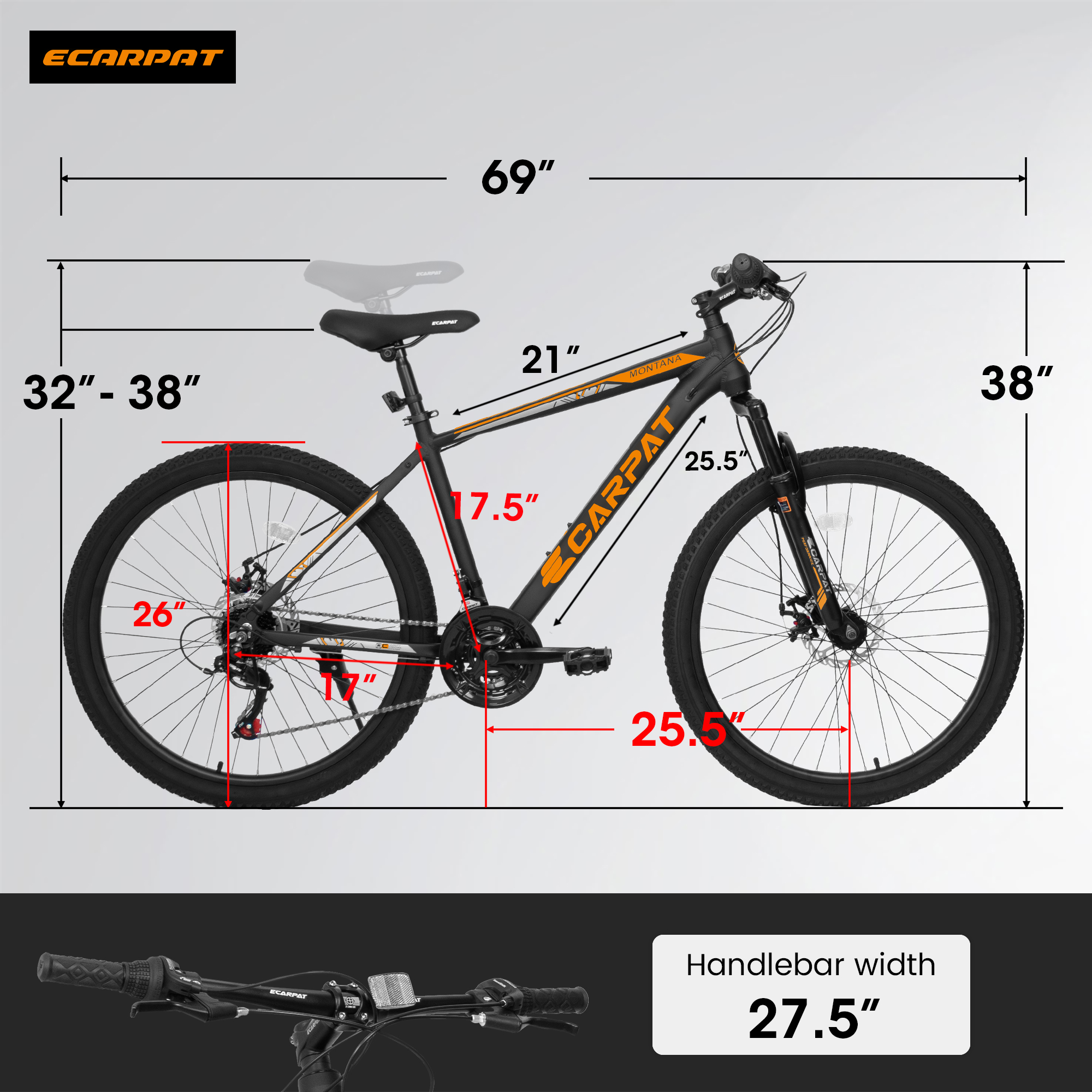 A26322 26-inch mountain bike adult aluminum frame shock absorbing front fork bike 21-speed disc brake mountain bike