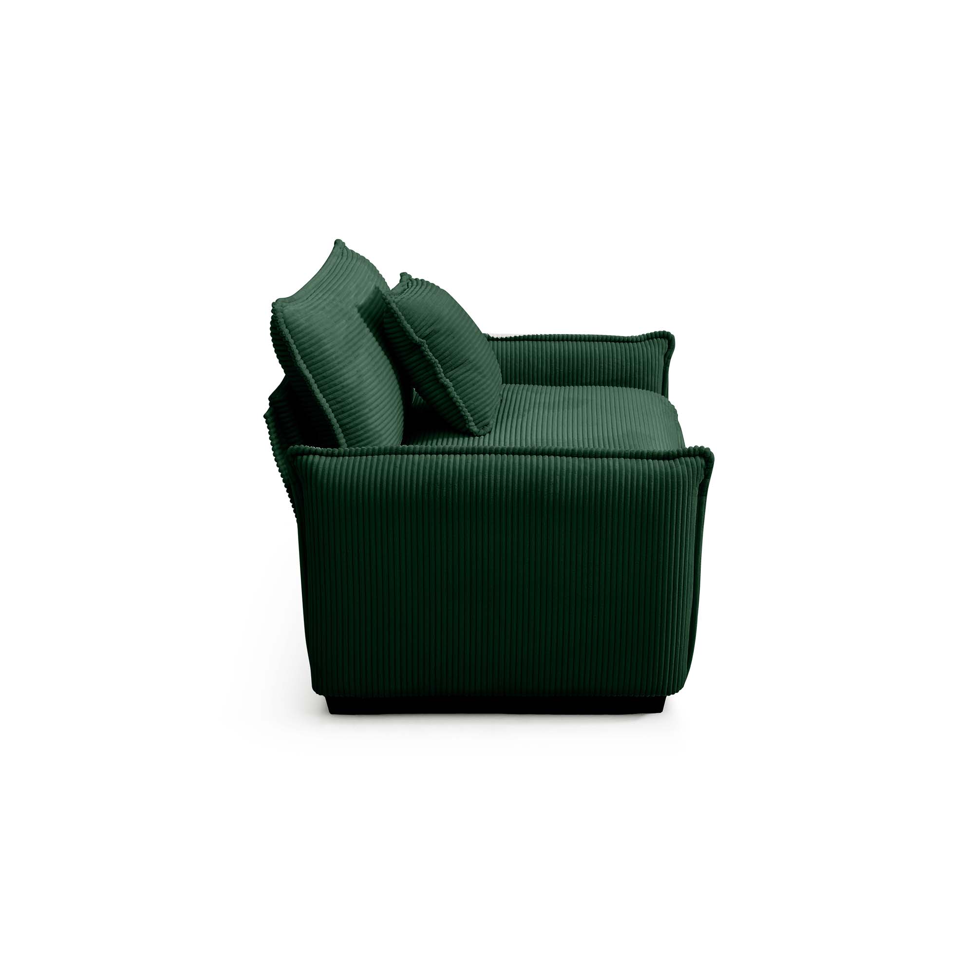 Comfortable Single Deep Seat Sofa With One Pillow, Suitable for Living Room and Bedroom, Club Multiple Occasions,Green Corduroy