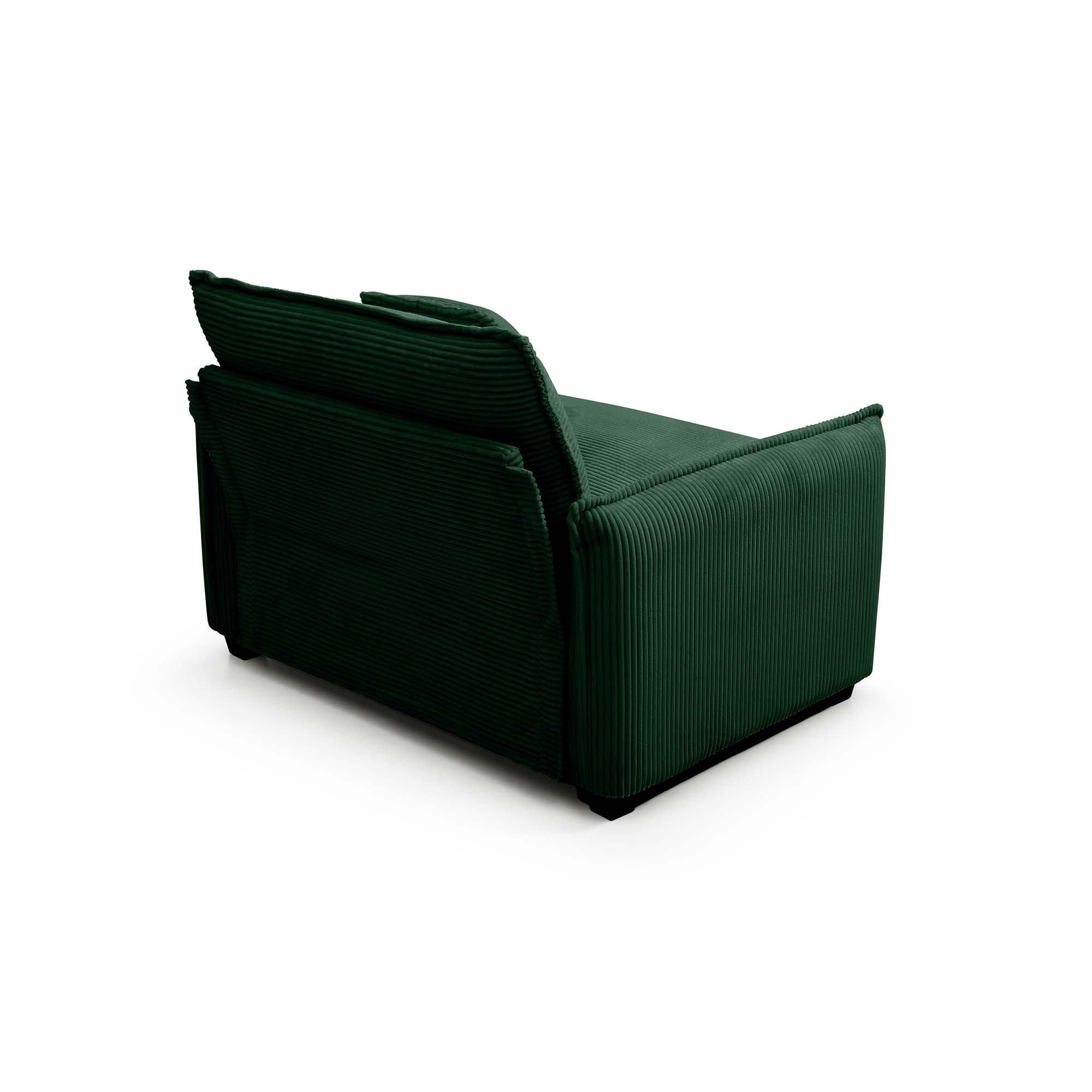 Comfortable Single Deep Seat Sofa With One Pillow, Suitable for Living Room and Bedroom, Club Multiple Occasions,Green Corduroy