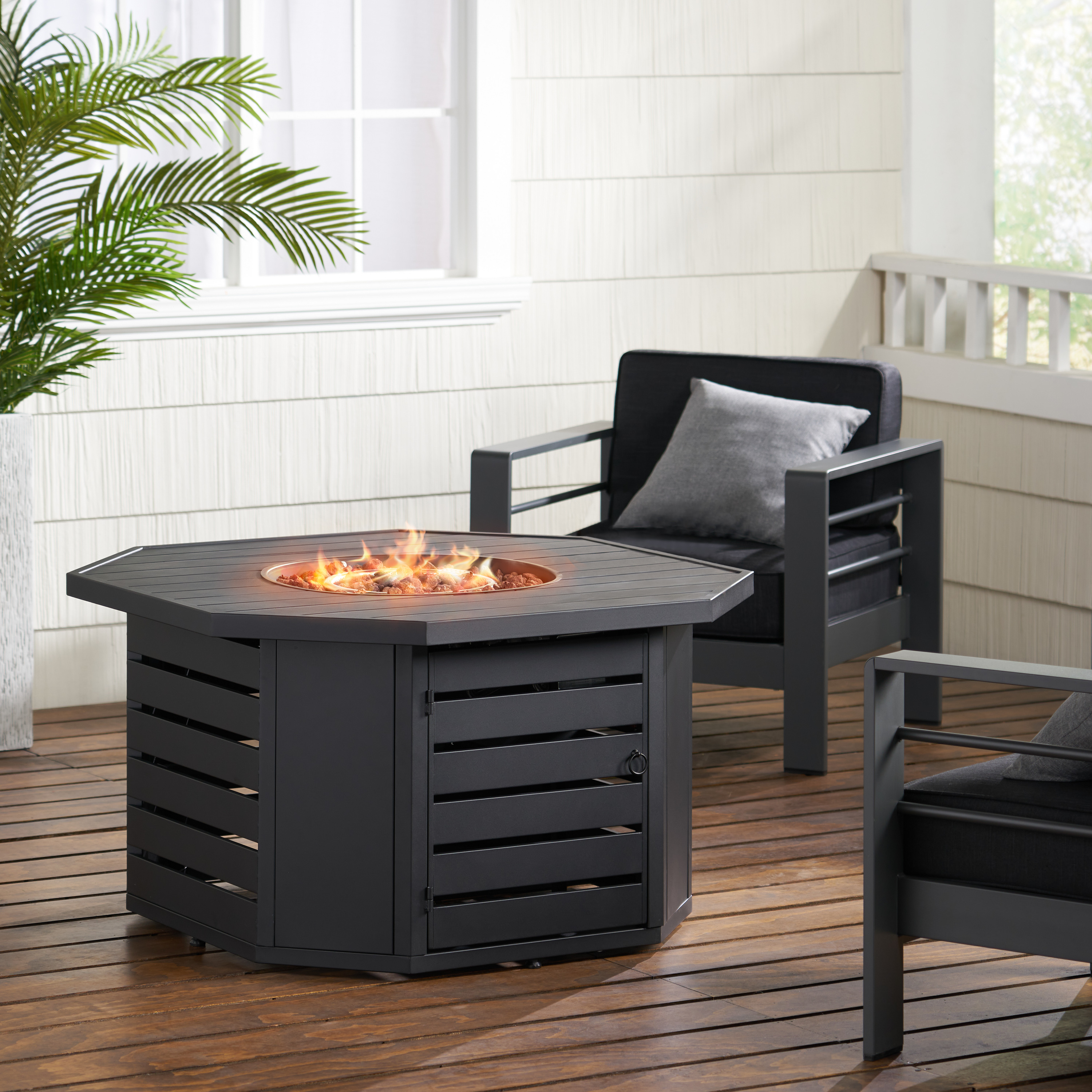 [Ship to Canada only]OCTAGON IRON FIRE PIT - 50000BTU