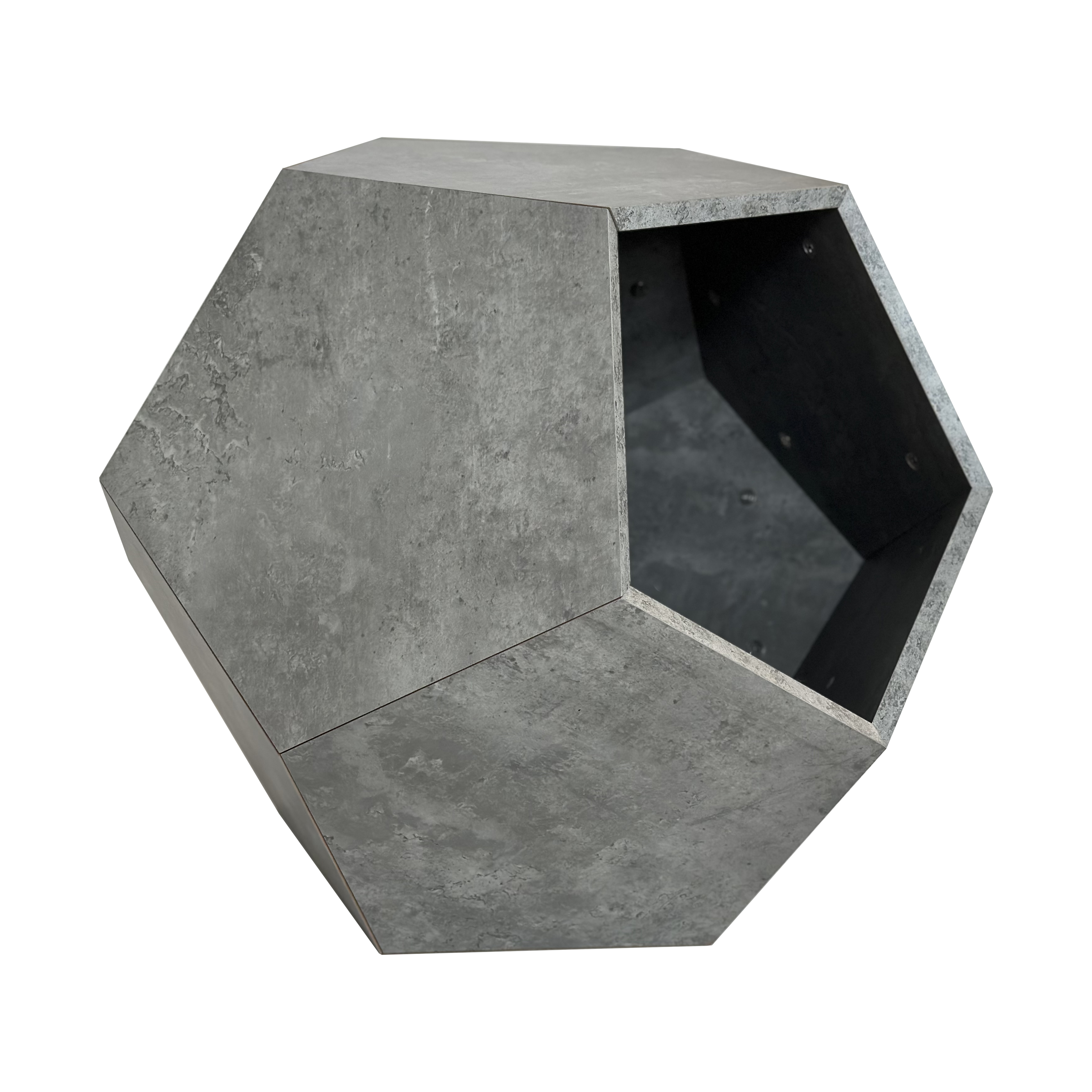 25.98 "Shape Modern Pet Furniture Cat's Nest Side Table, Sofa Side Several MDF Multi-functional Furniture, Cement Grey