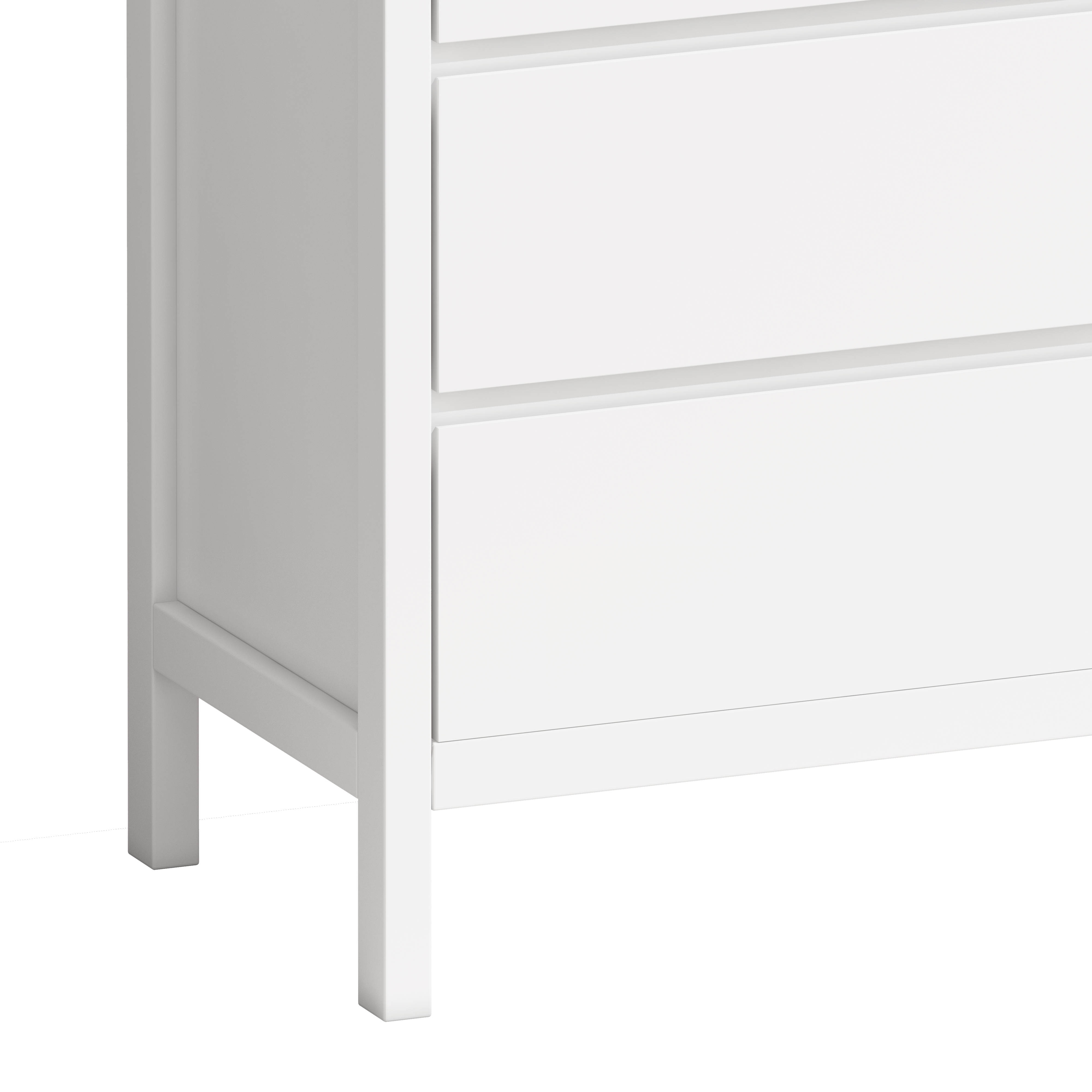 31.61"4-Tier 5-Drawer MDF Storage Cabinet,for Bedroom,Living Room,Dining Room,Hallways,White