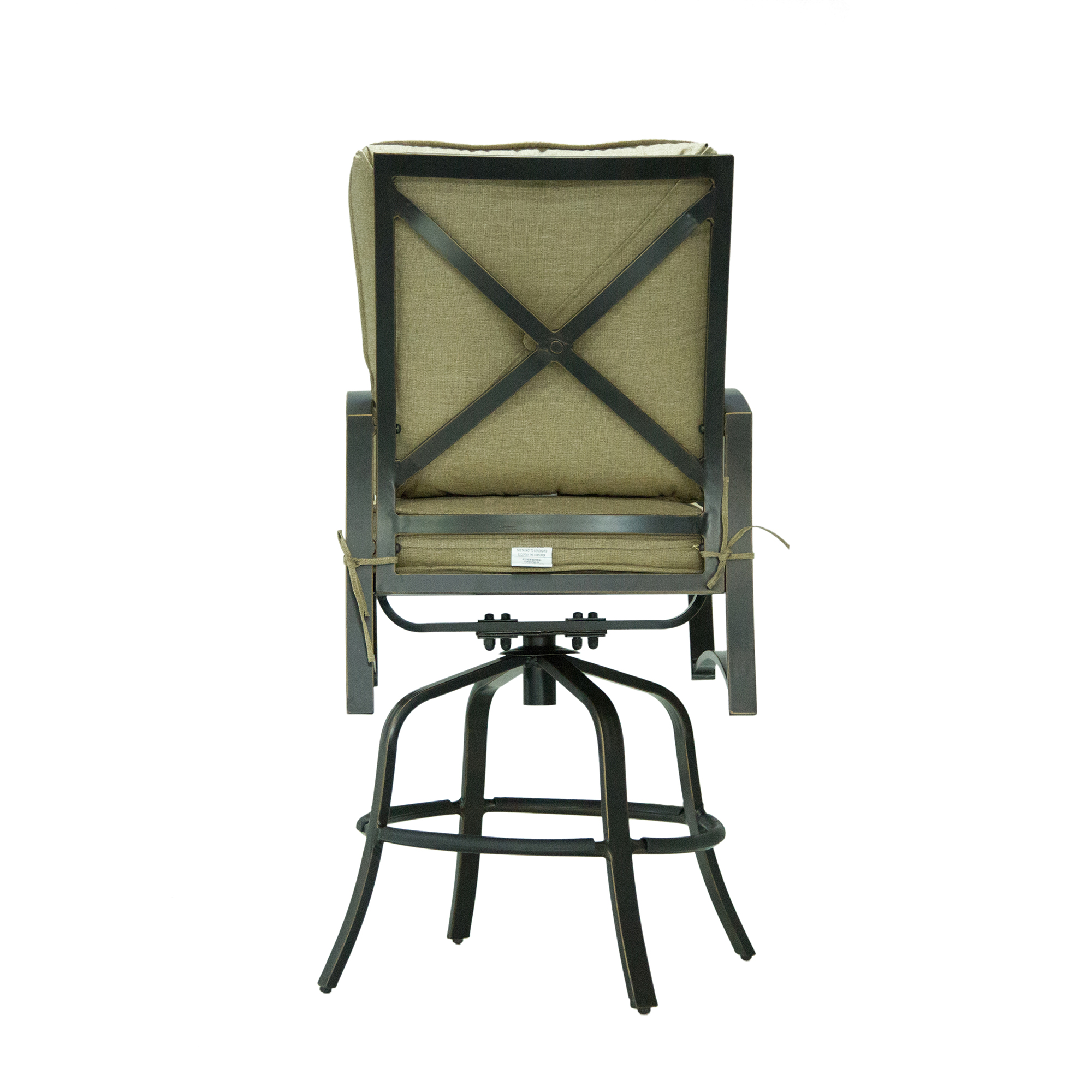 Bar Chair With Back and Seat Cushion, Set of 2