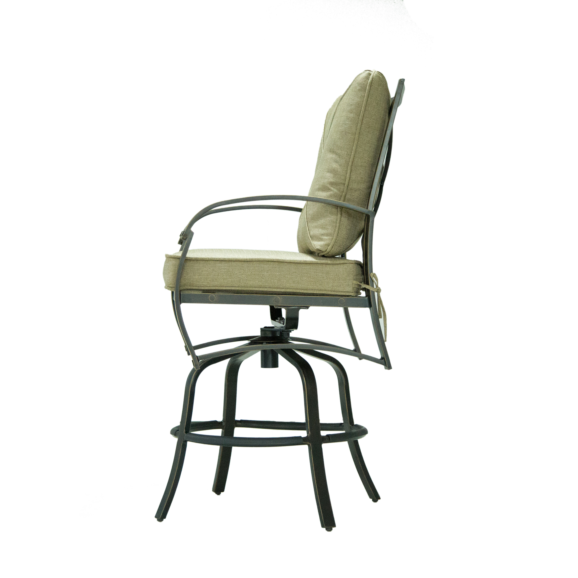 Bar Chair With Back and Seat Cushion, Set of 2