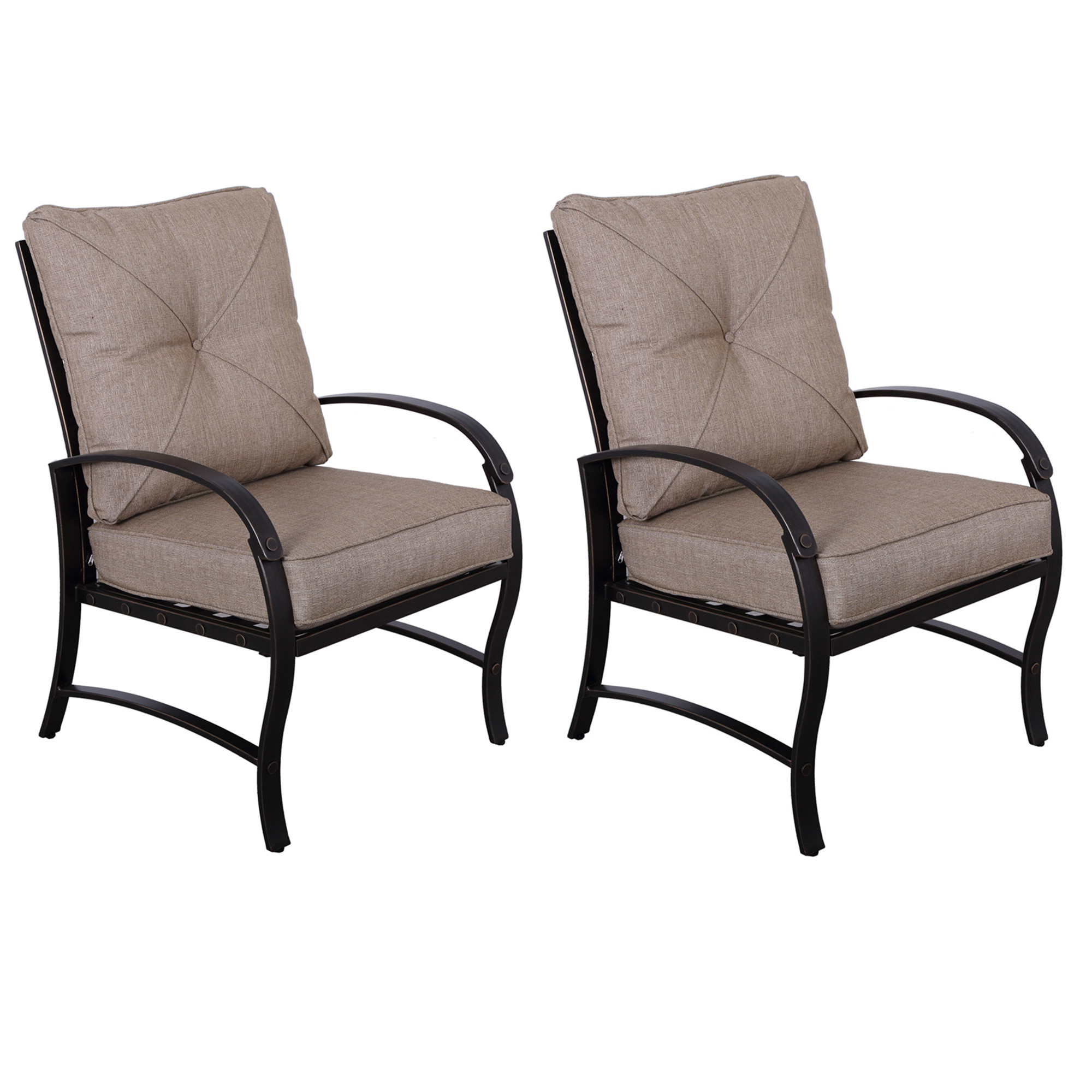 Modern Dining Chair With Back and Seat Cushion, Set of 2