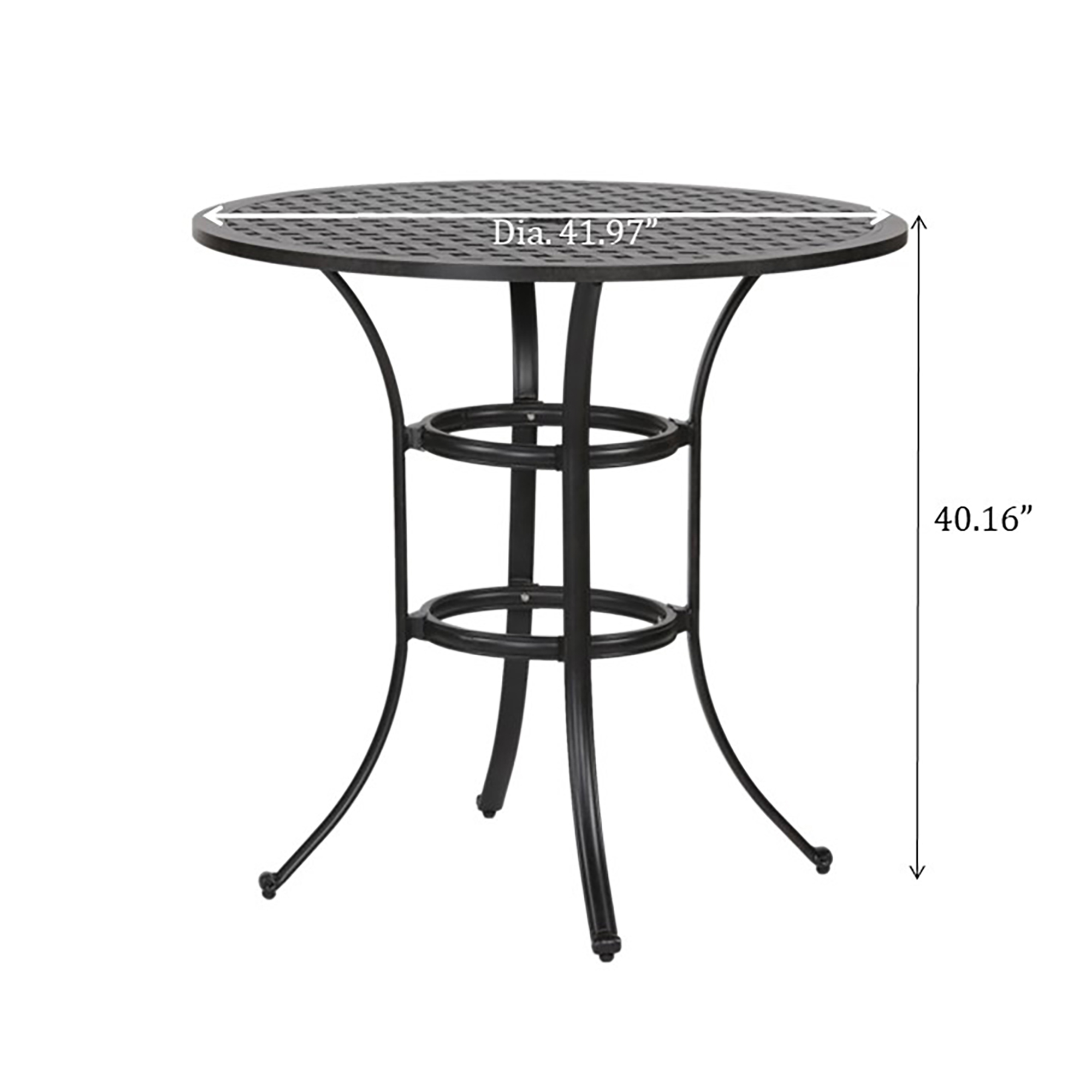 Round Bar Table, Dark Lava Bronze