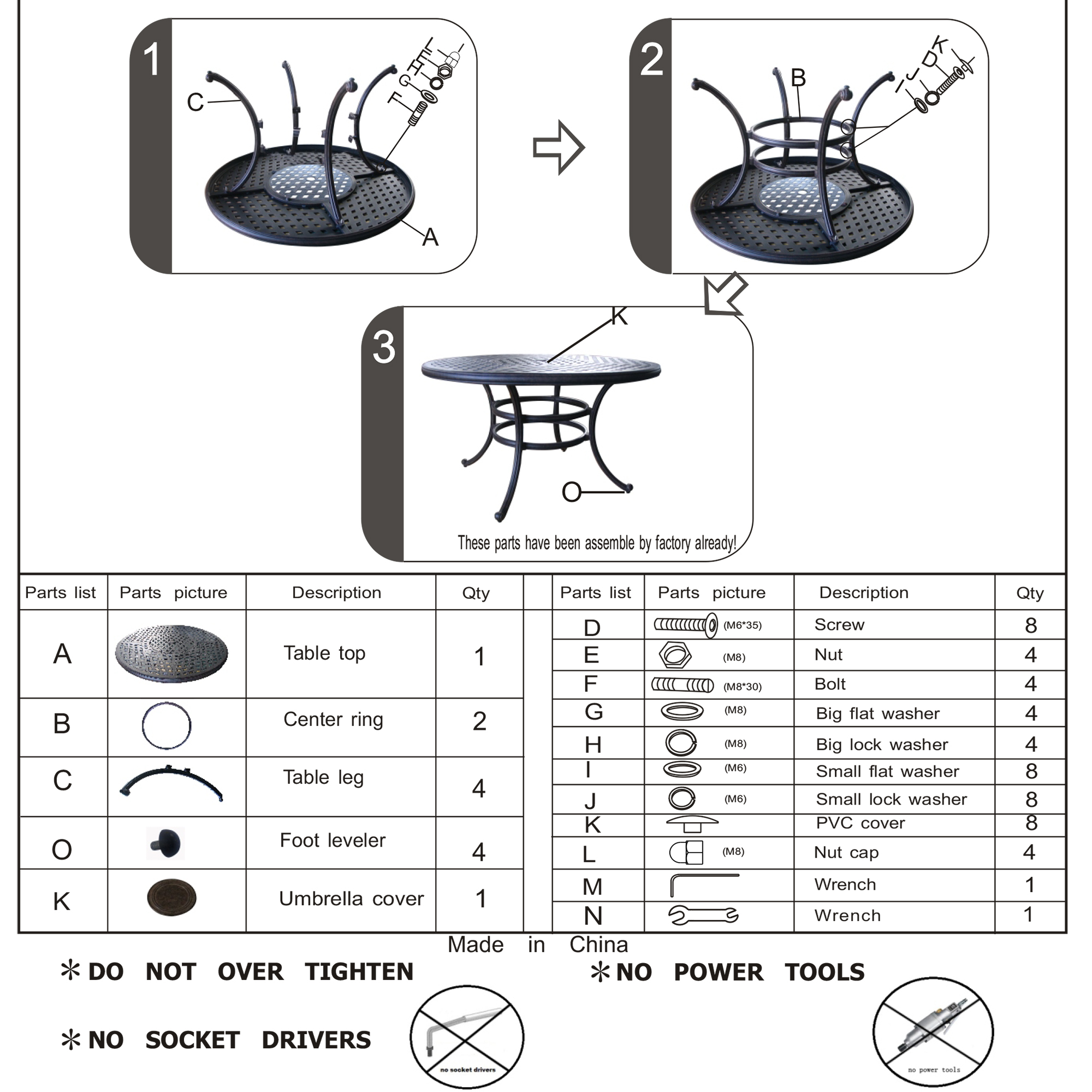 Round Dining Table, Dark Lava Bronze