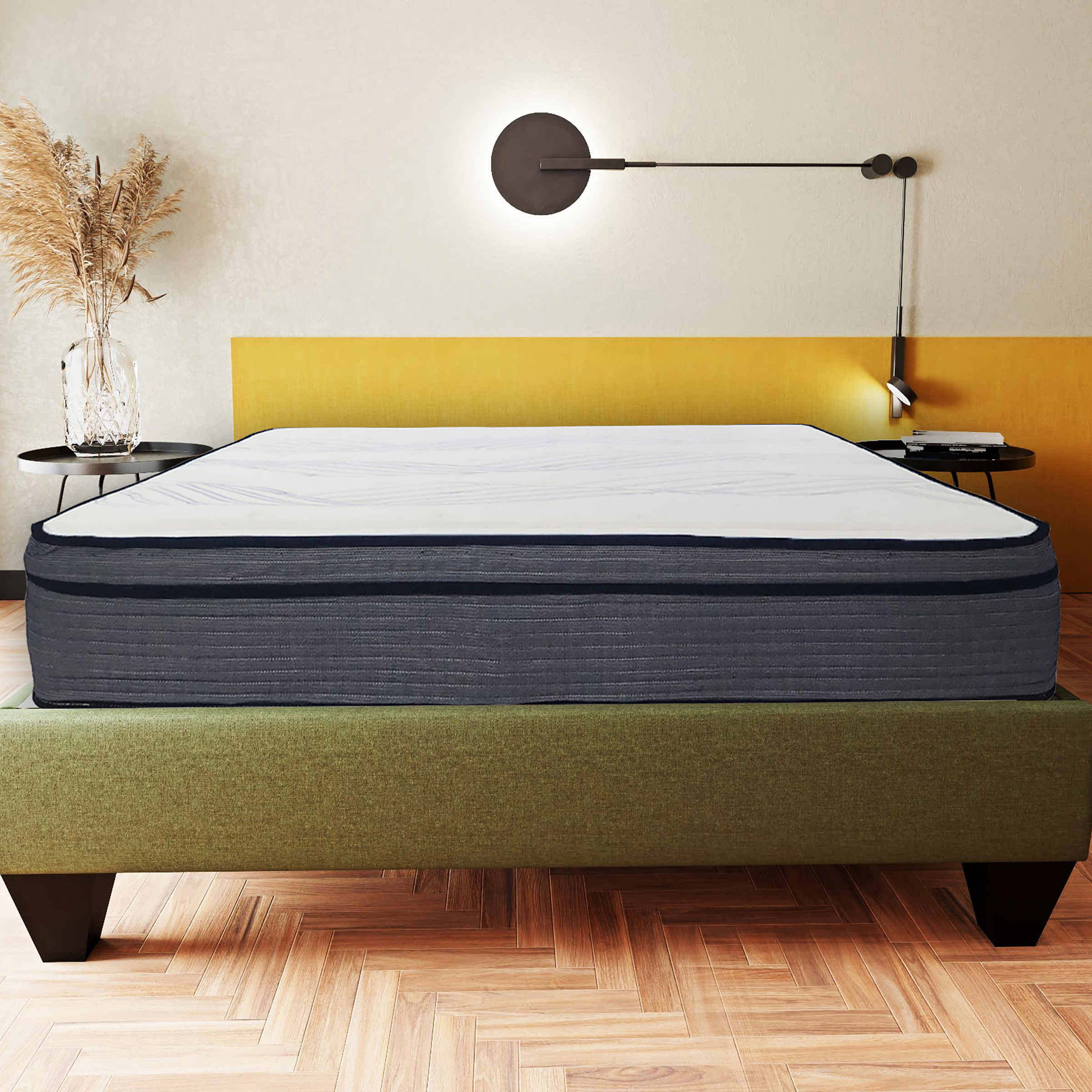 14 in. Hybrid Plush Foam Mattress - Full, Soft Polyester Knit Cover, Multi-Layer Foam Mattress