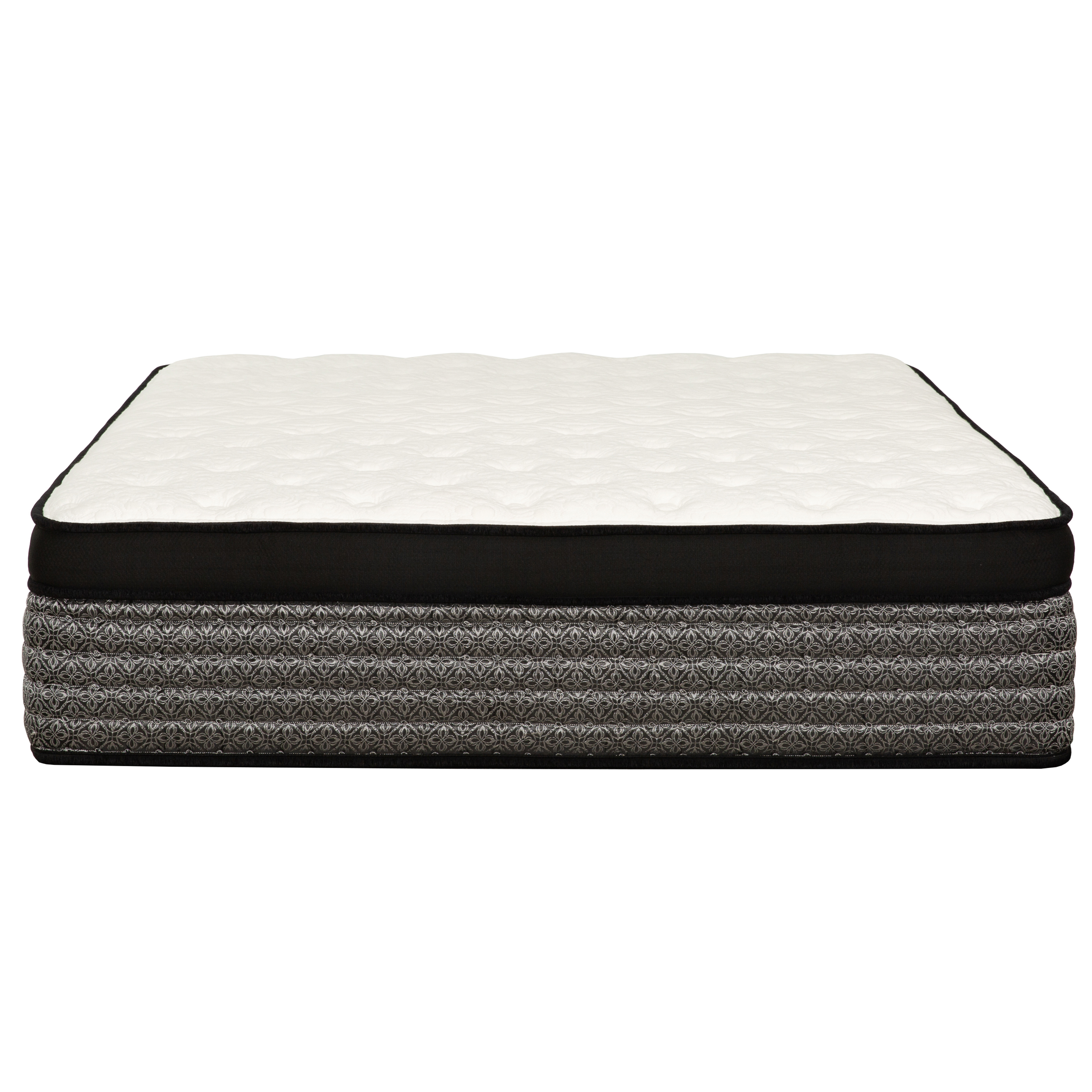 Premium 16 in. Full Size Pocket Coil Hybrid Mattress, Ultra Plush Gel Memory Foam Mattress for Comfort Sleep, White/Gray