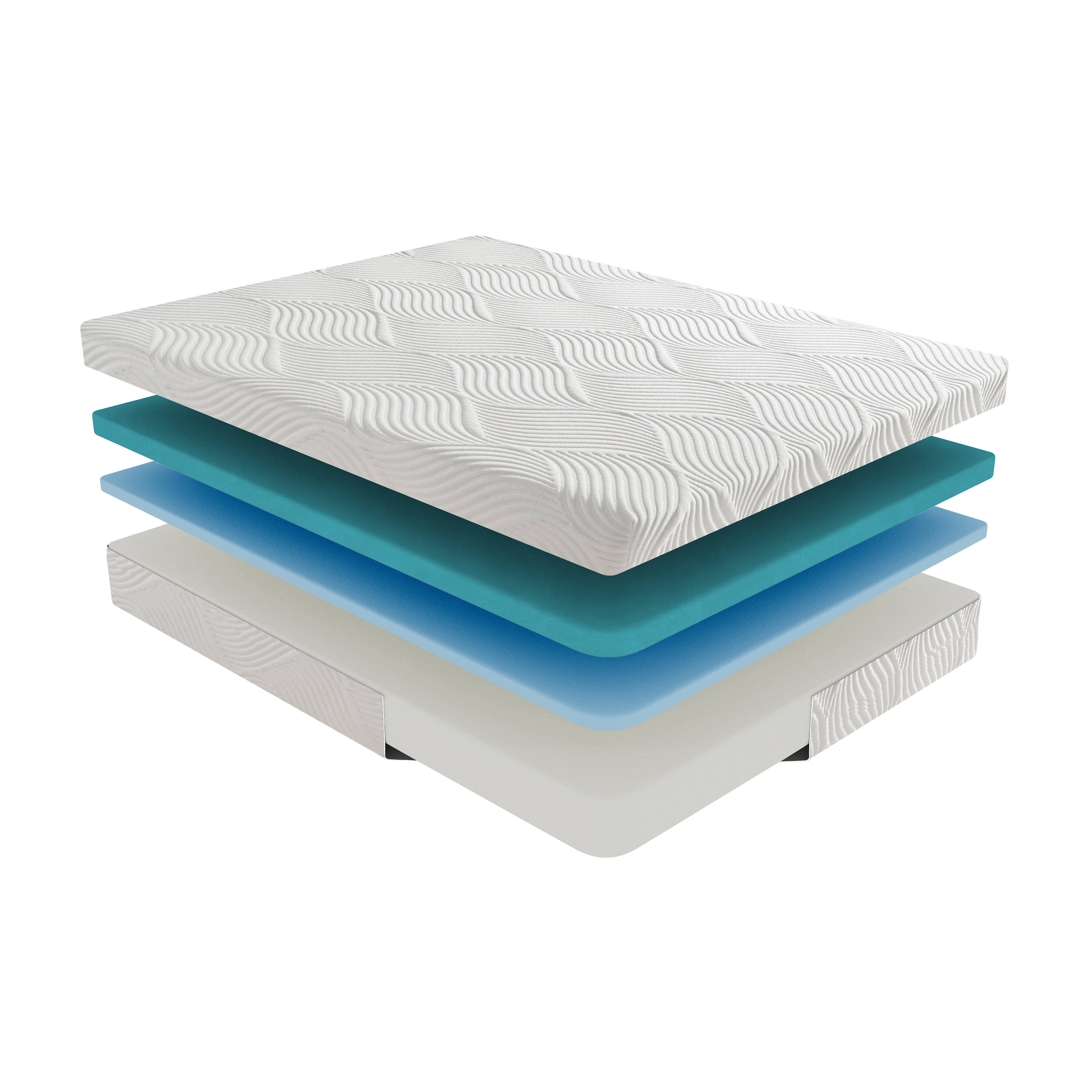 10" California King Mattress Breathable Cool Gel Memory Foam Mattress, White, Mattress in a Box, Comfort Mattress