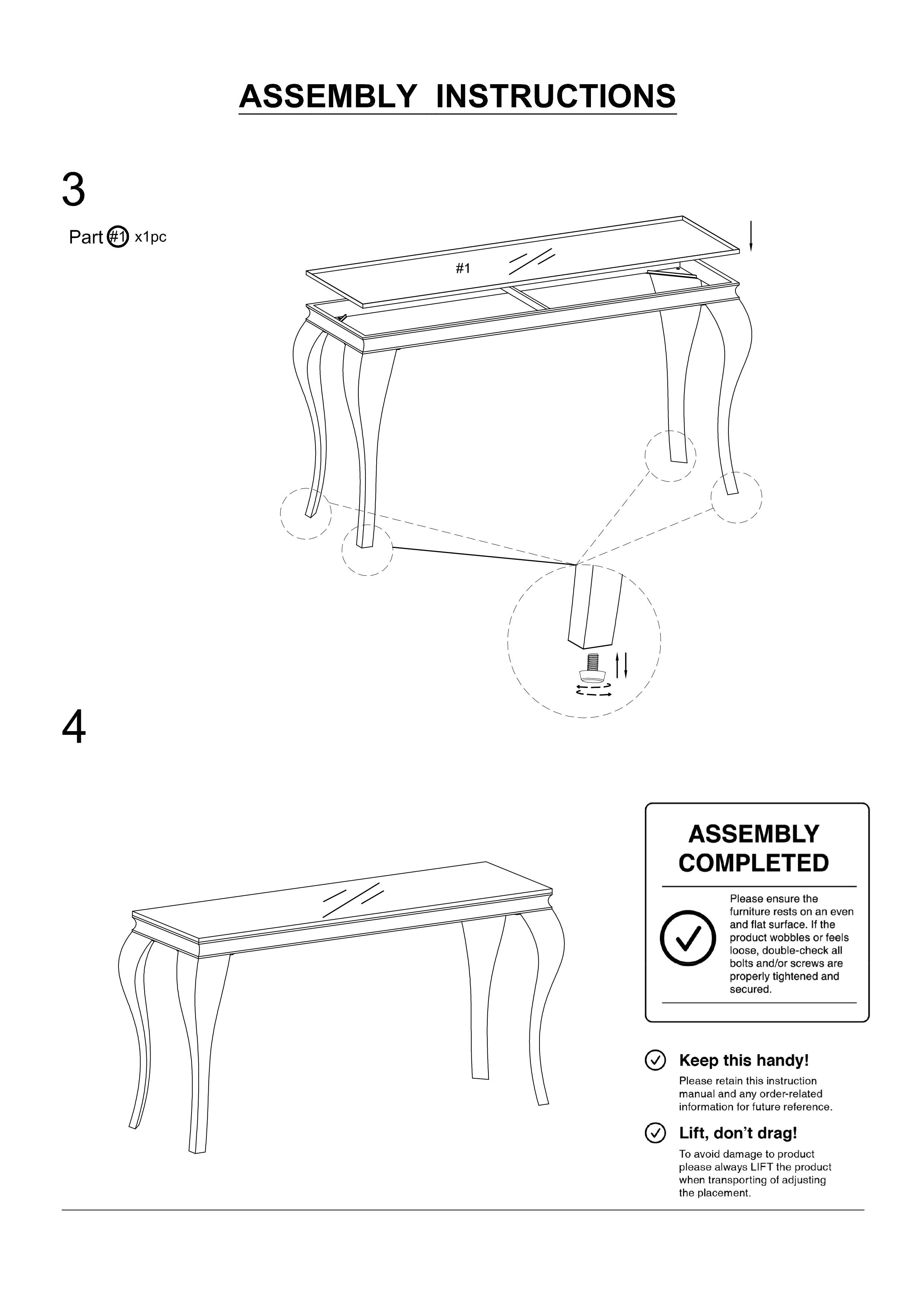 Glam Contemporary 1pc Sofa Table Black Glass Top Silver Color Table Living Room Stainless Steel Cabriole-Style Legs