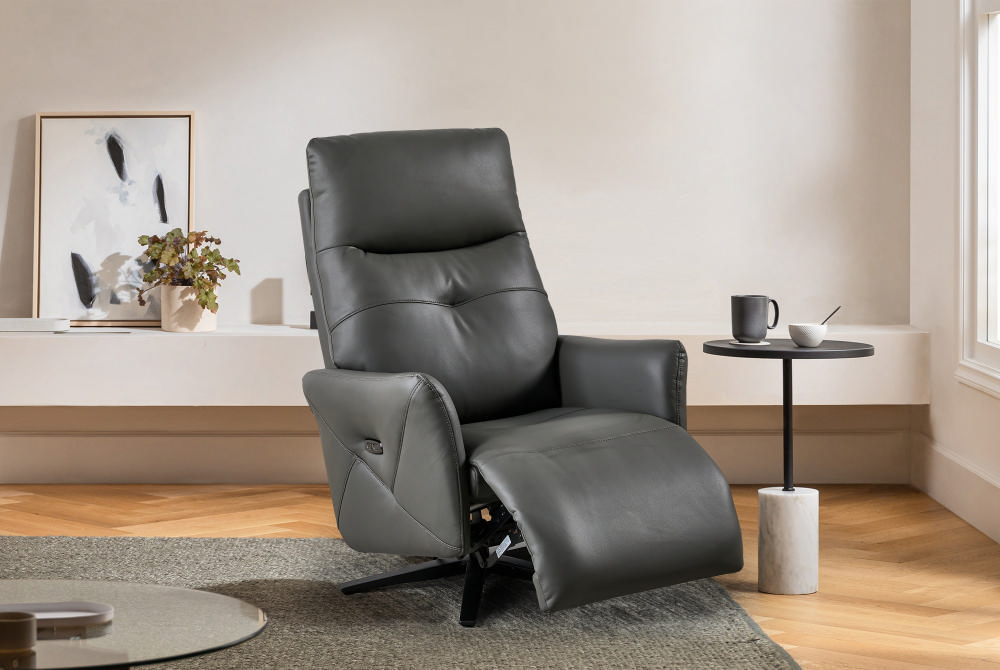 Recliner Chair With Dual Motor , Euro contemporary design , Adjustable Headrest, 360° Swivel USB Charge Port, New Living Style