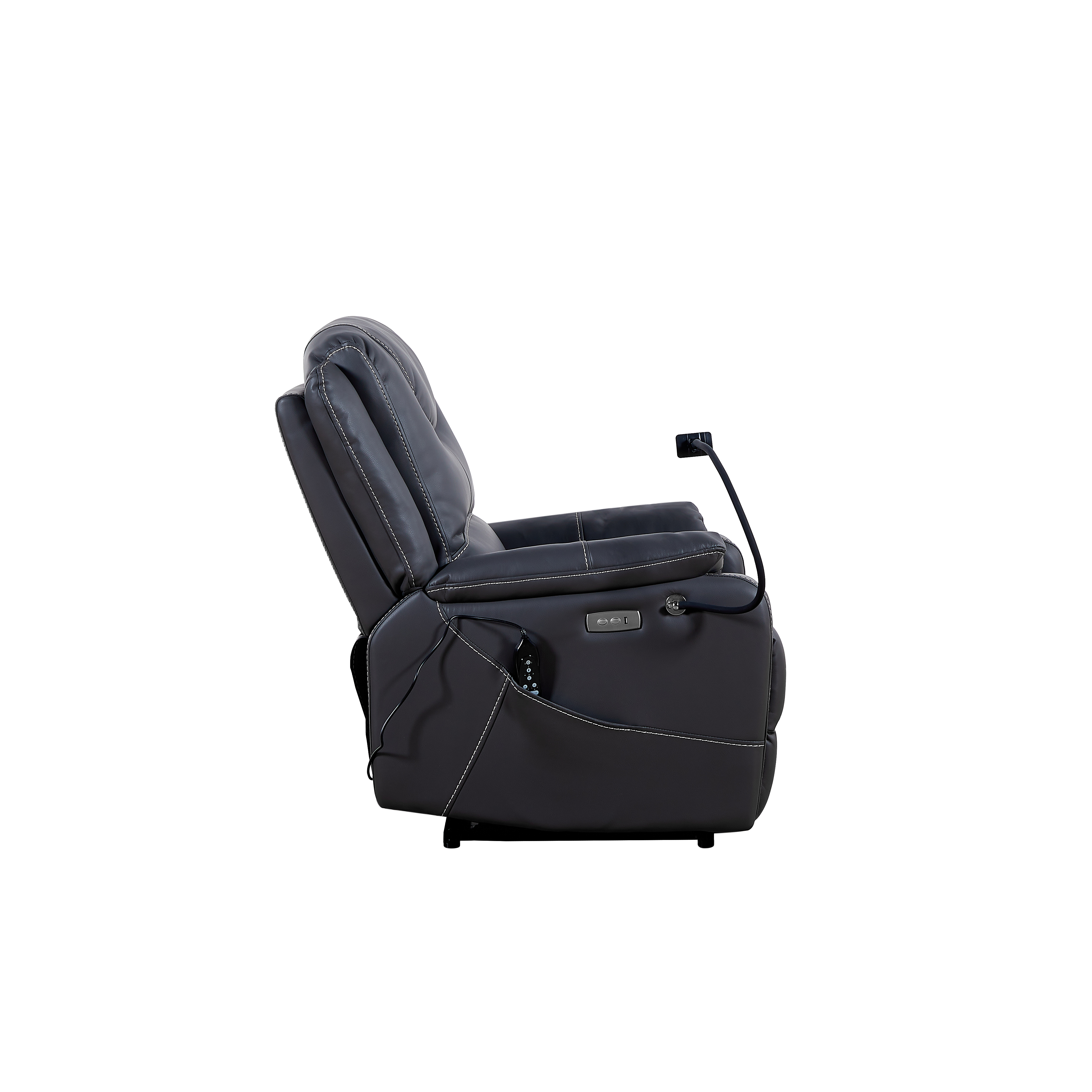 Liyasi Zero Gravity Power Recliner with comfortable lying degree, Massage, Heating and Phone Holder, Side Pockets, USB Charge Ports, Enjoy extreme relaxation