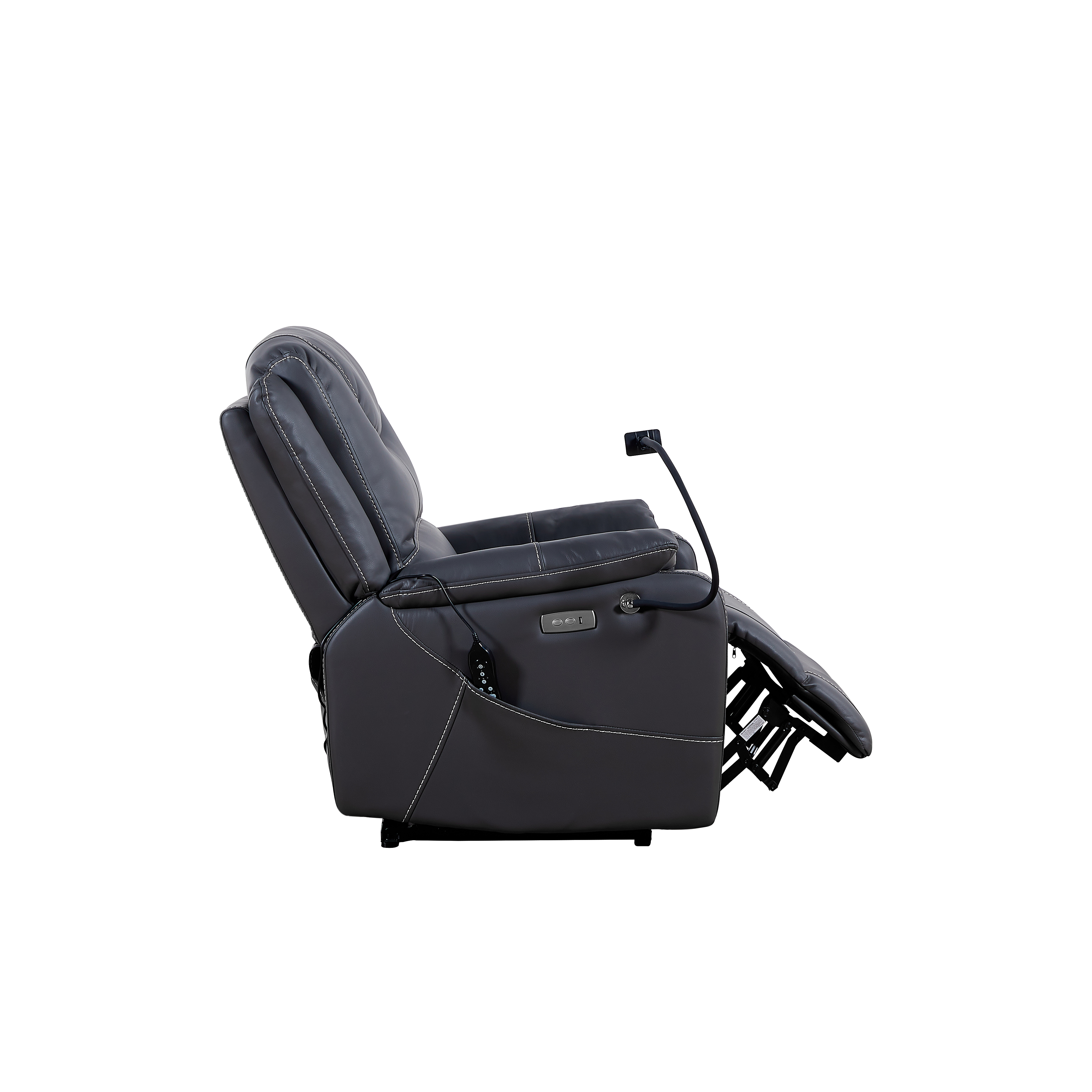 Liyasi Zero Gravity Power Recliner с комфортной степенью наклона, массажем, подогревом и держателем для телефона, боковыми карманами, портами для зарядки USB, наслаждайтесь крайним расслаблением