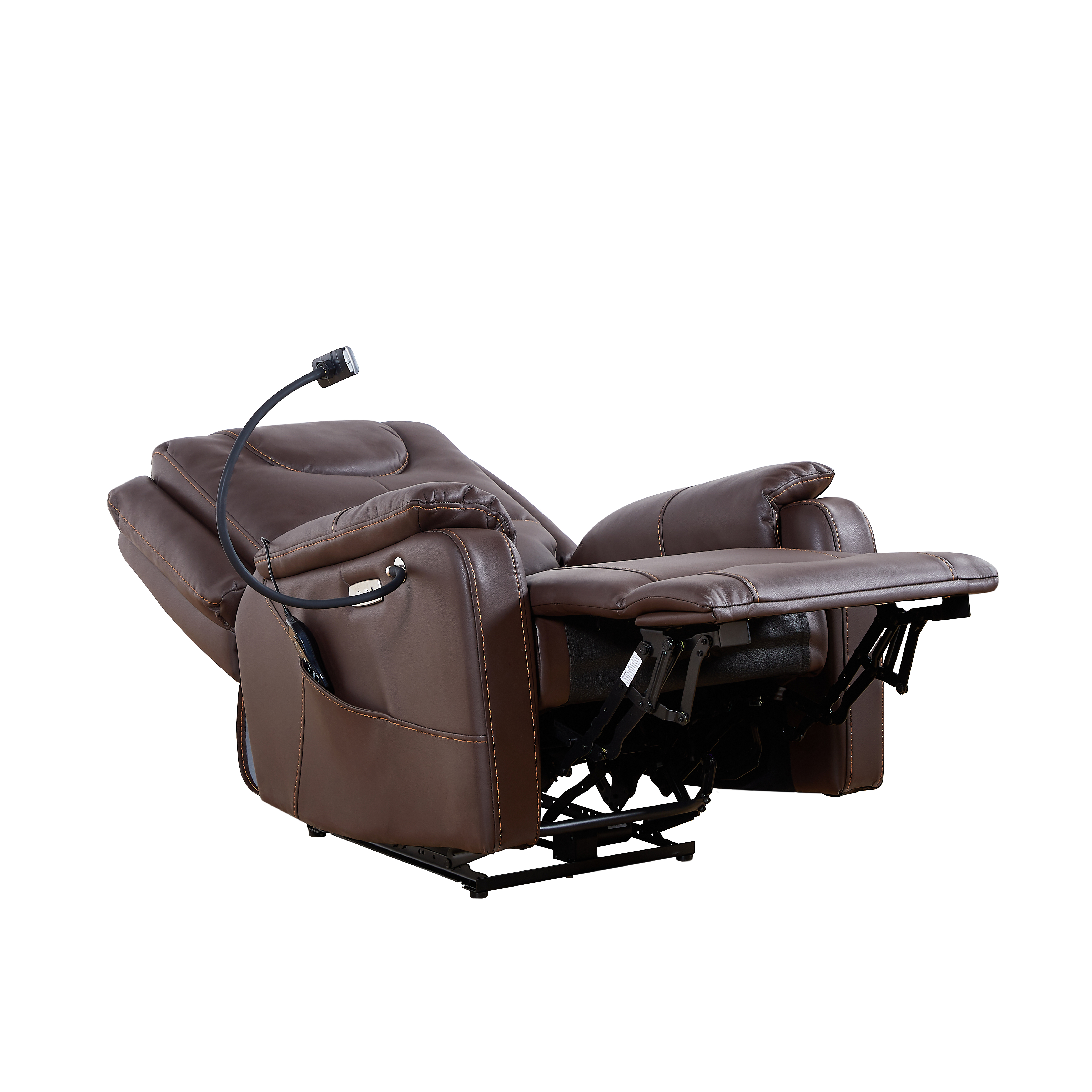 Liyasi Zero Gravity Power Recliner with comfortable lying degree, Massage, Heating and Phone Holder, Side Pockets, USB Charge Ports, Enjoy extreme relaxation