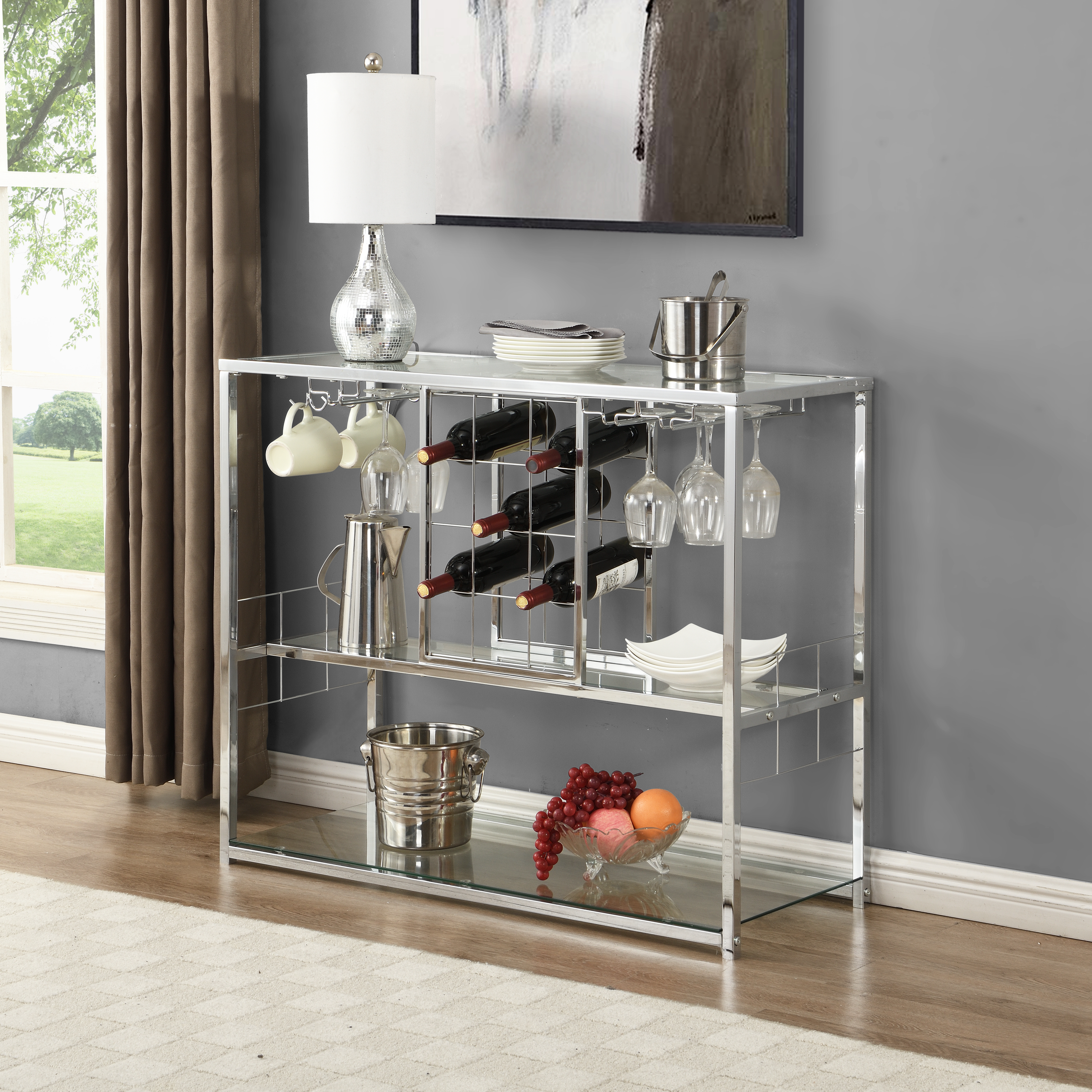 Chrome Wine Rack