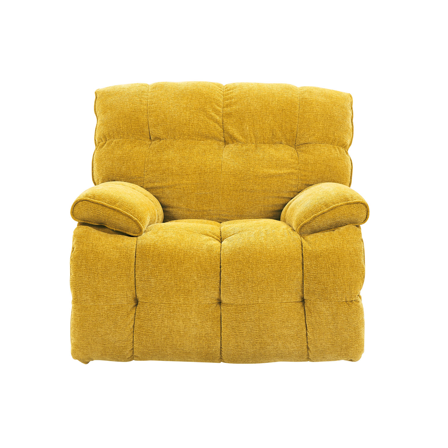 Ergonomic Glider 360 Degree Swivel Chair, Overstuffed Manual Rocking Recliner for Living Room YELLOW