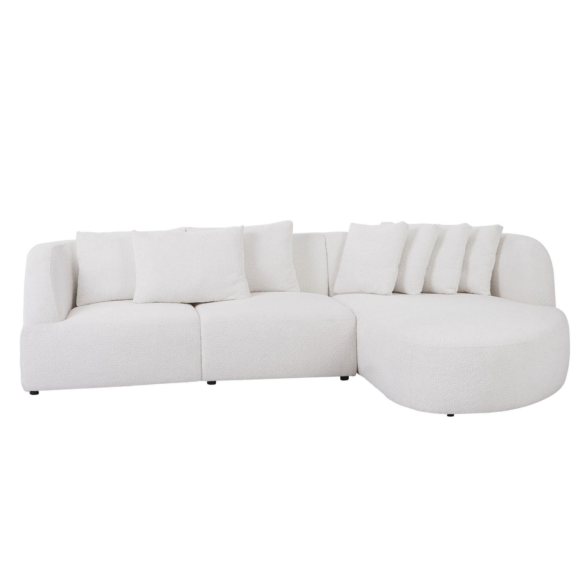 Boucle sofa,Modular Sectional Couch for Living Room Apartment Lounge,Free Combination  Beige