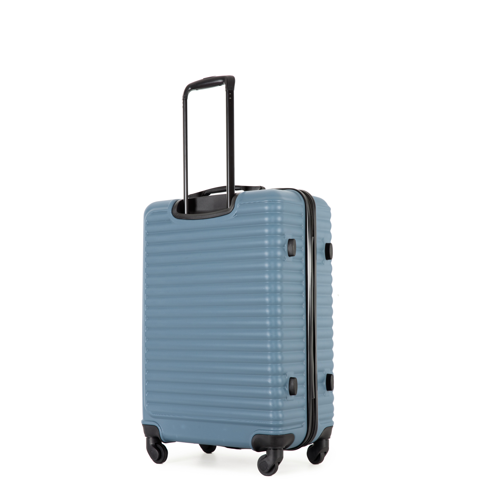 3 Piece Luggage Sets ABS Lightweight Suitcase with Two Hooks, Spinner Wheels, TSA Lock, (20/24/28) Blue