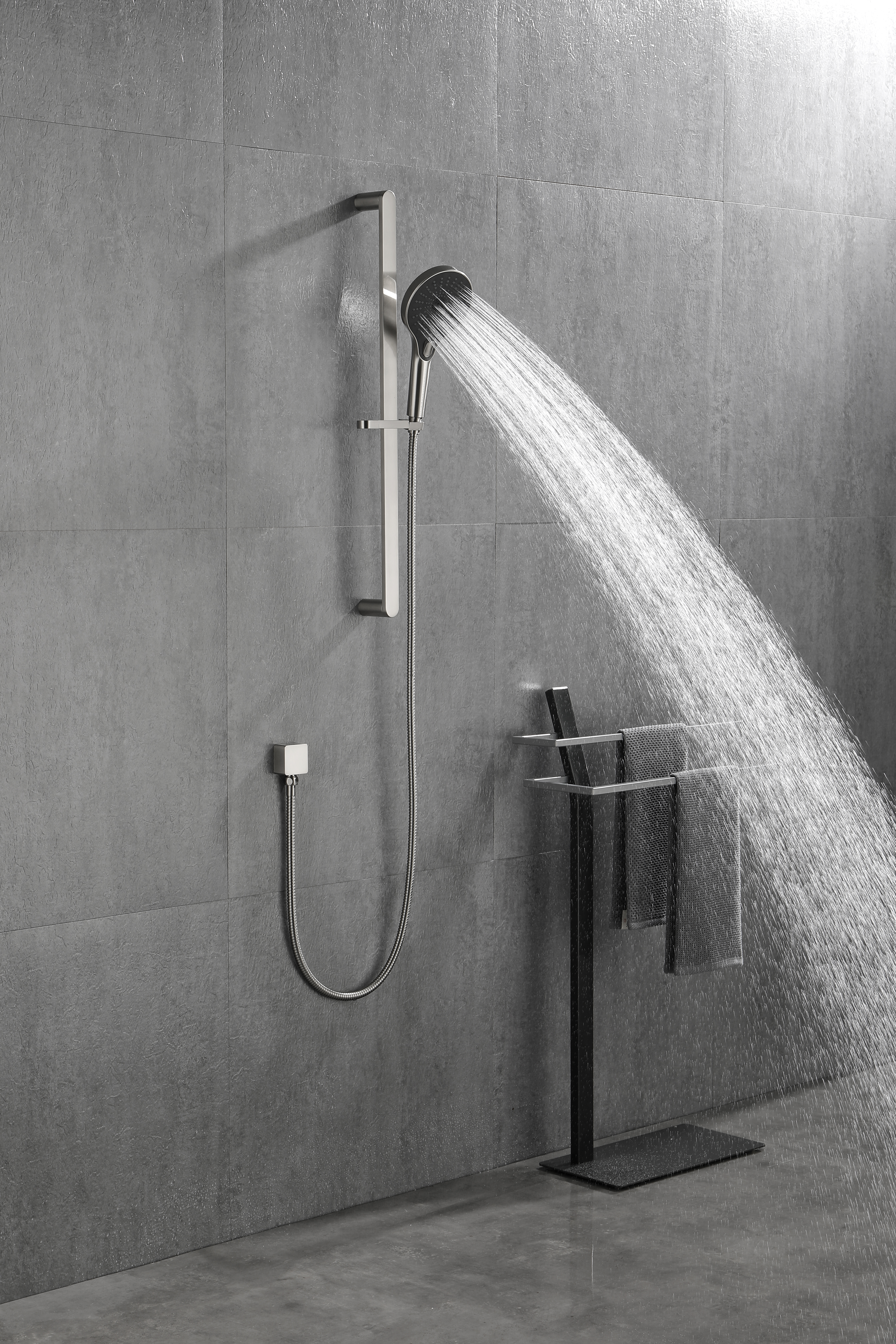 Eco-Performance Handheld Shower with 28-Inch Slide Bar and 59-Inch Hose-CASAINC