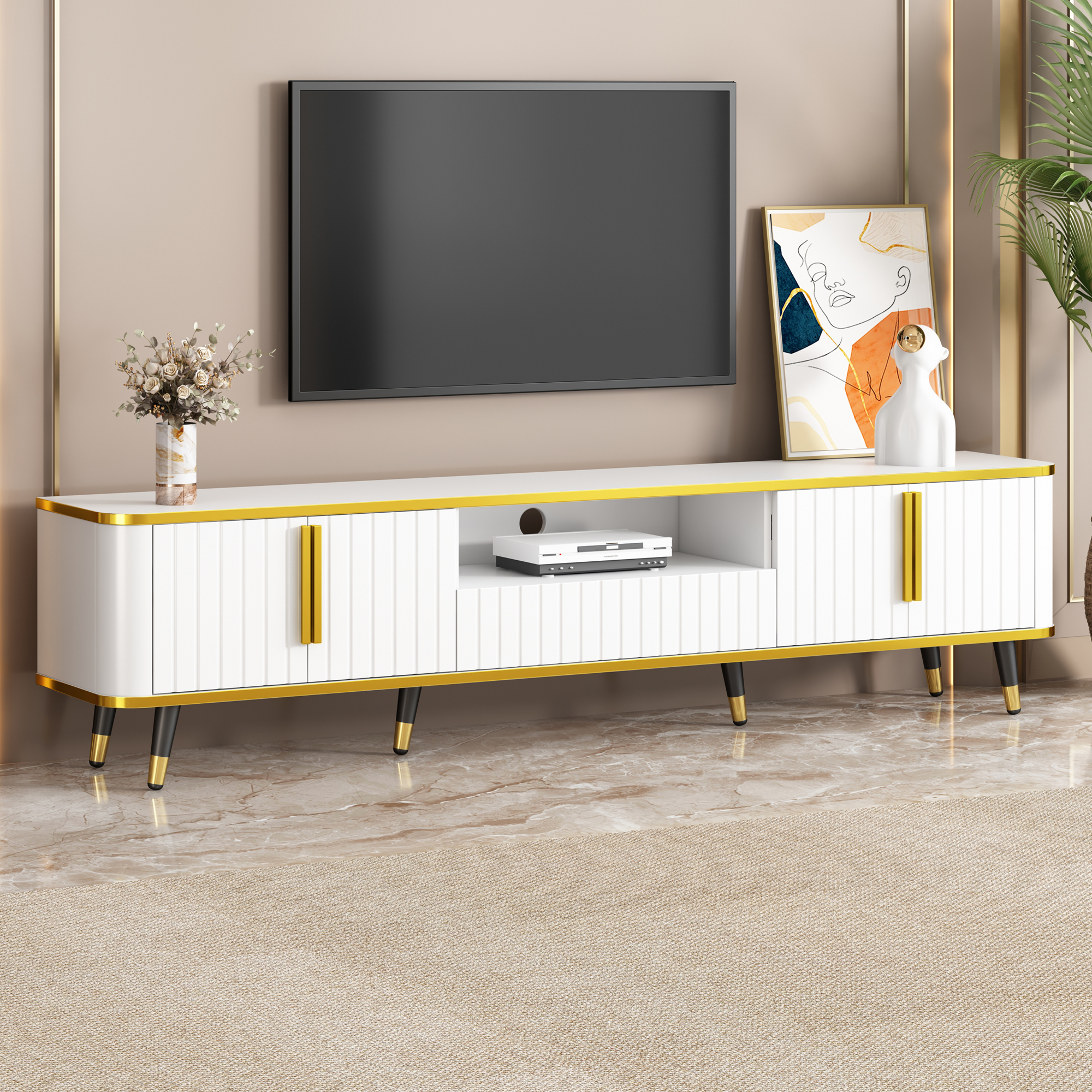 White+Gold + Particle Board+MDF