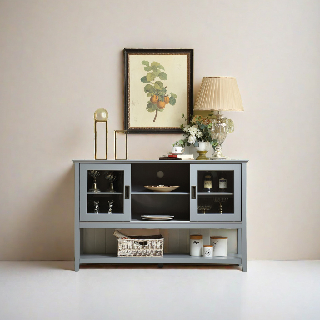 Sideboard Buffet Table with Doors,Grey