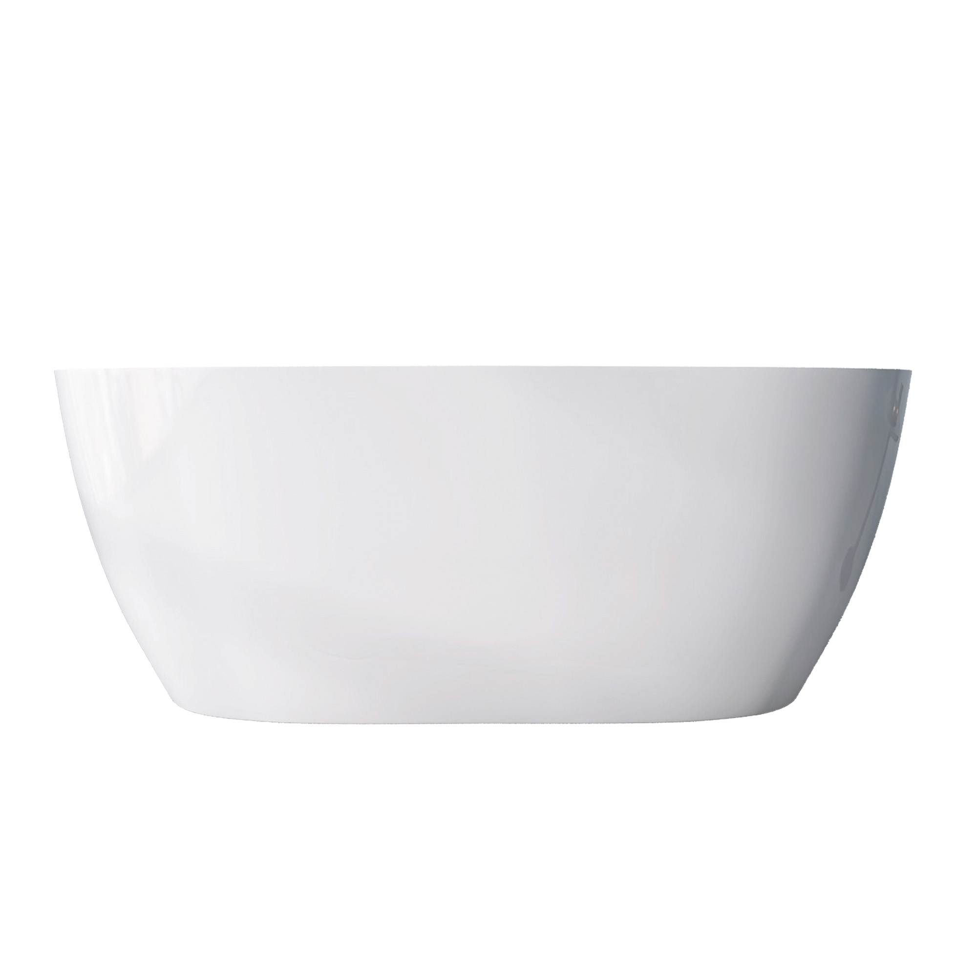 55" Acrylic Free Standing Tub Modern Oval Shape Soaking Tub Adjustable Freestanding Bathtub with Integrated Slotted Overflow and Chrome Pop-up Drain Anti-clogging Gloss White